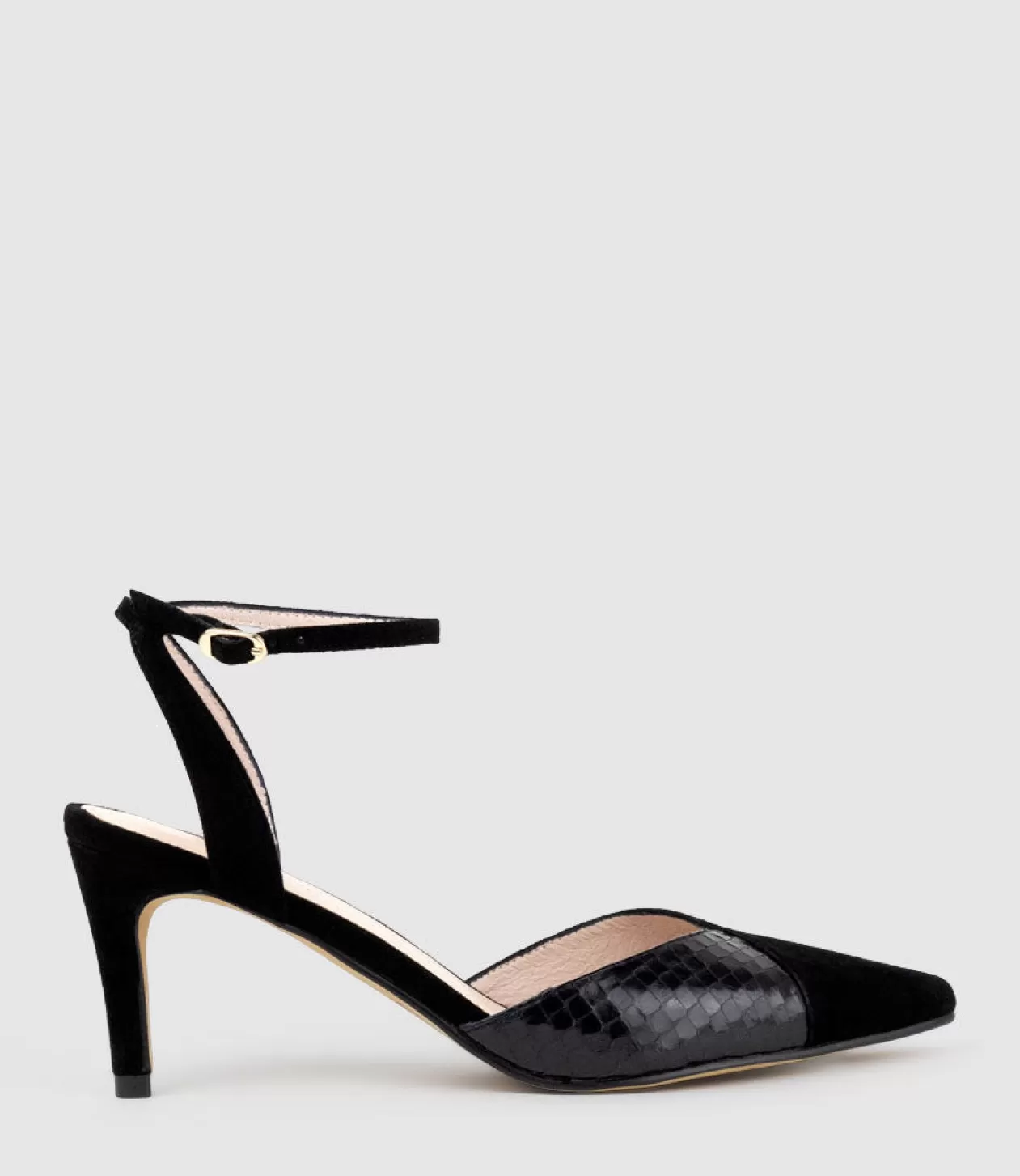 Edward Meller High Heel<Addison75 Dorsay Pump In Black Suede