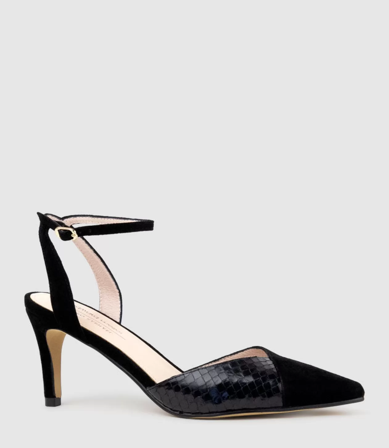 Edward Meller High Heel<Addison75 Dorsay Pump In Black Suede