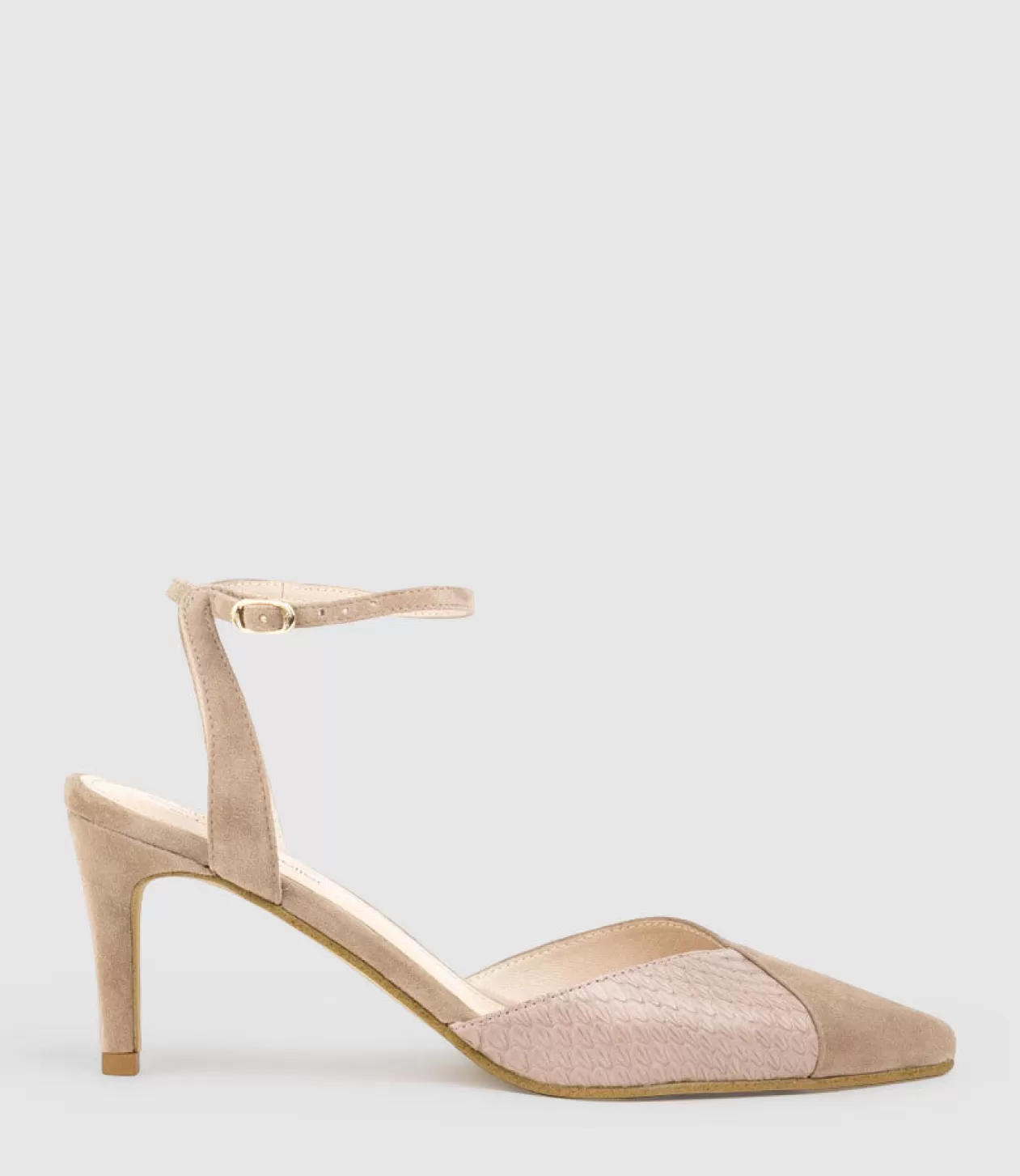 Edward Meller High Heel<Addison75 Dorsay Pump In Nude Suede