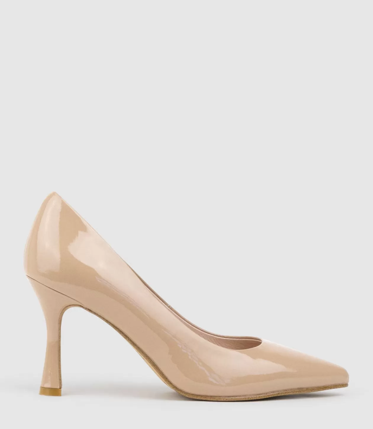 Edward Meller High Heel<Amos85 Pump With Louis Heel In Nude Patent