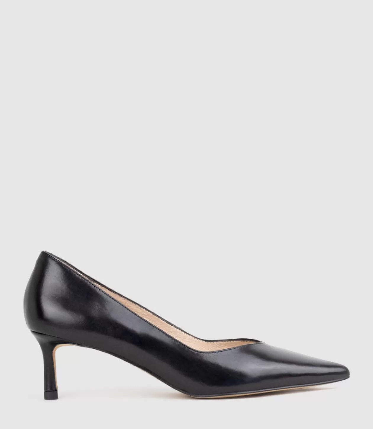 Edward Meller Mid Heel<Annette55 V Throat Pump In Black Calf