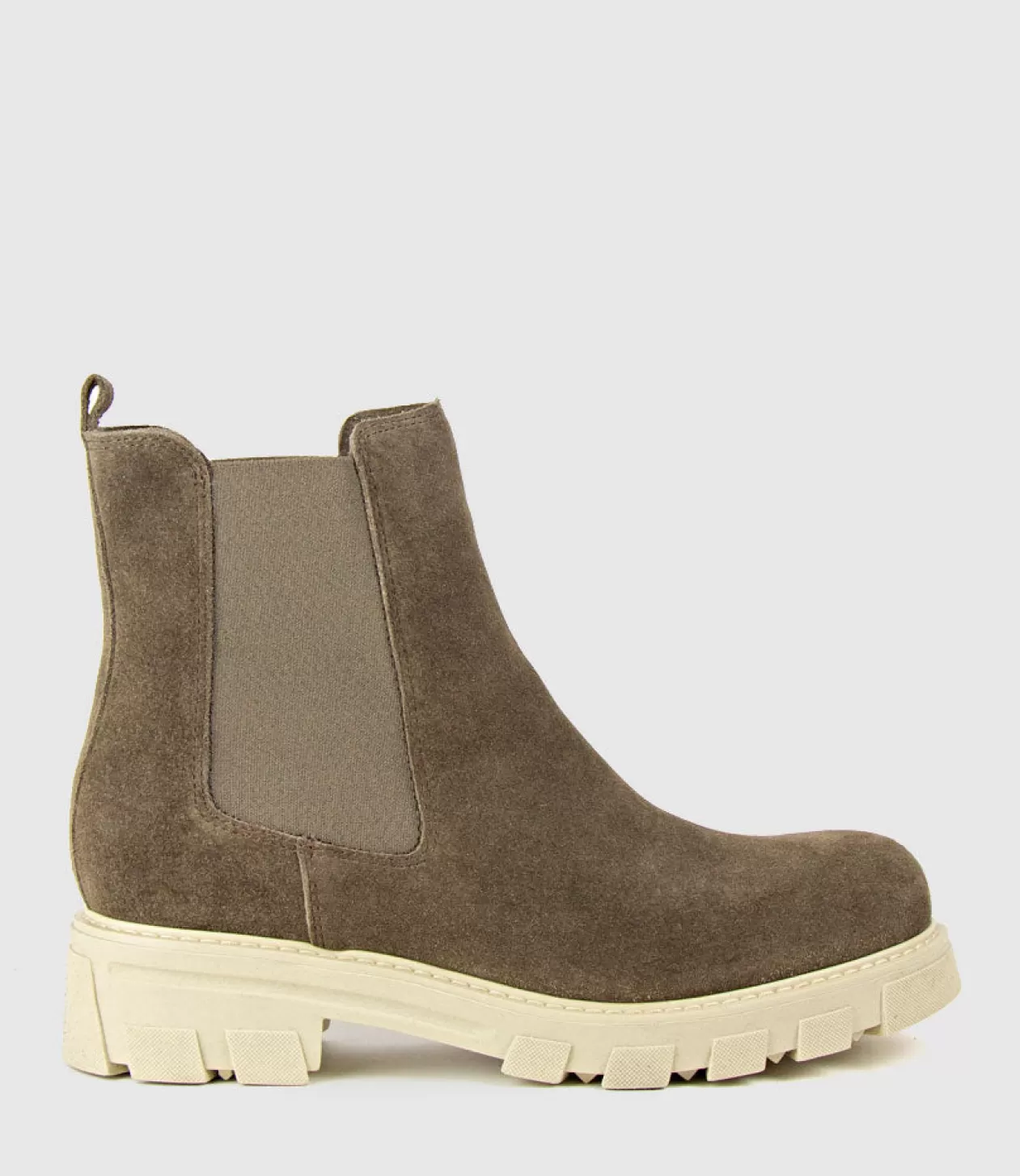 Edward Meller Ankle Boots<Ashley Chelsea Boot On Lug Sole In Stone Suede