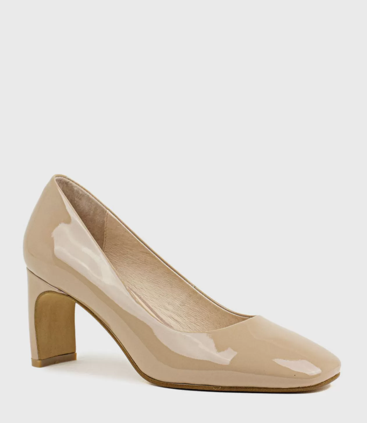 Edward Meller Mid Heel<Blair70 Straight Heel Pump In Nude Patent