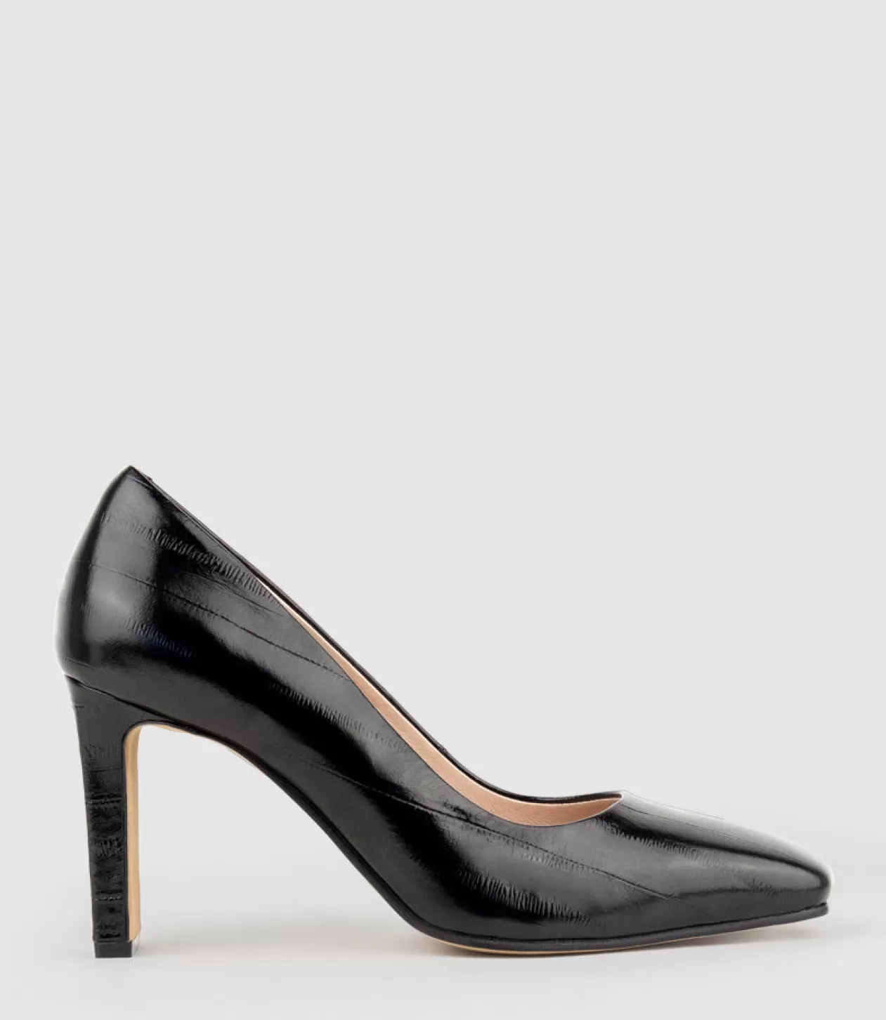 Edward Meller High Heel<Brooklyn85 Square Toe Pump In Black Eel