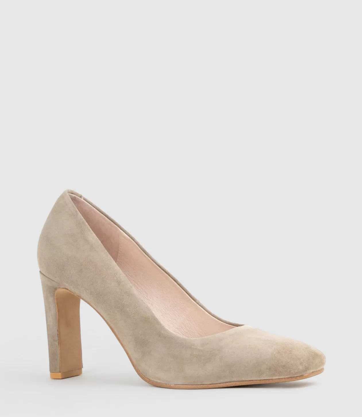 Edward Meller High Heel<Brooklyn85 Square Toe Pump In Latte Suede