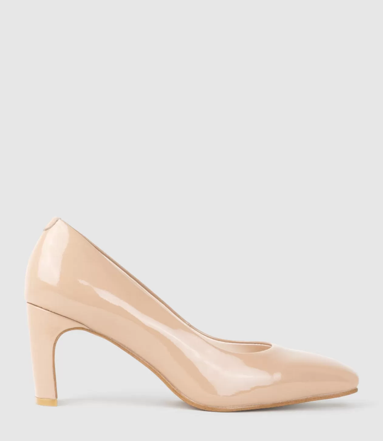 Edward Meller Mid Heel<Bryce70 Square Toe Pump In Nude Patent