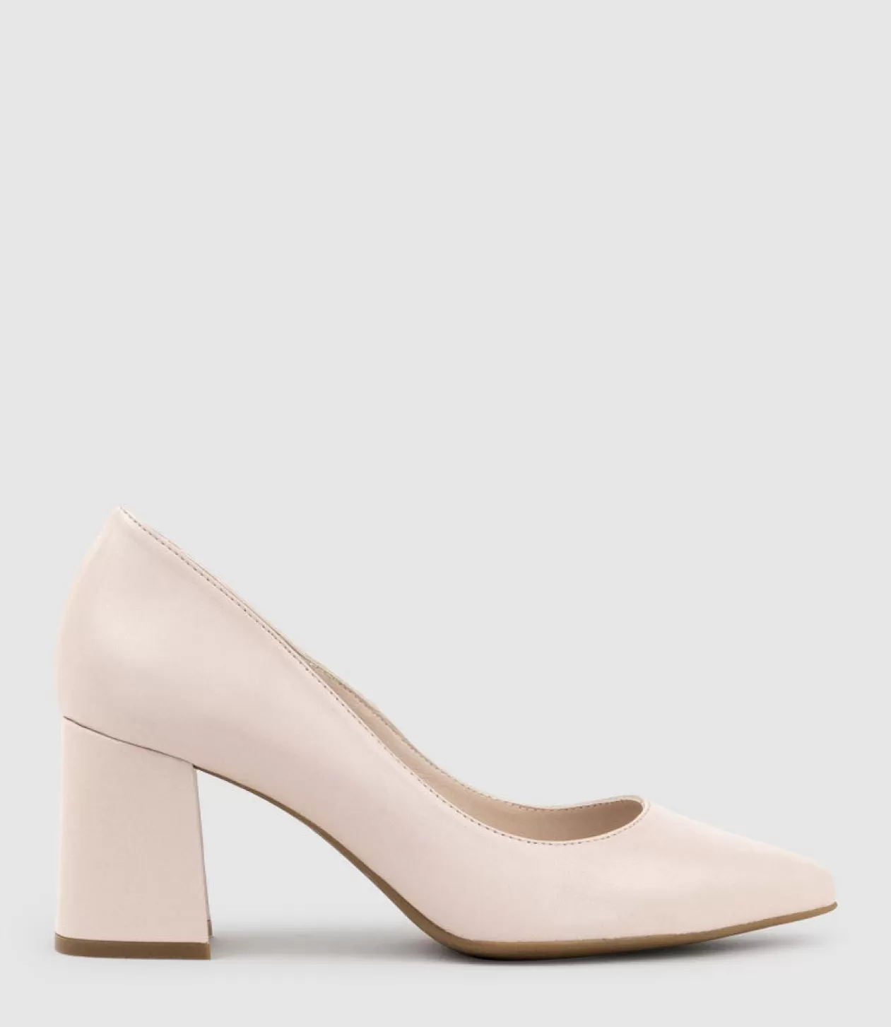 Edward Meller Mid Heel<Bryson70 Block Heel Pump In Nude