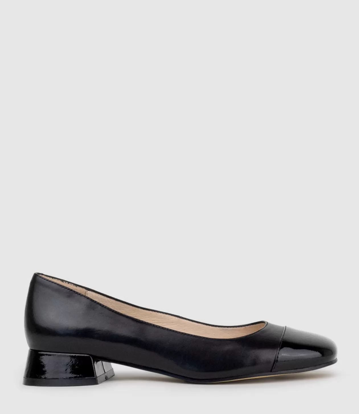 Edward Meller Low Heel<Cassio30 Cap Toe Pump In Black