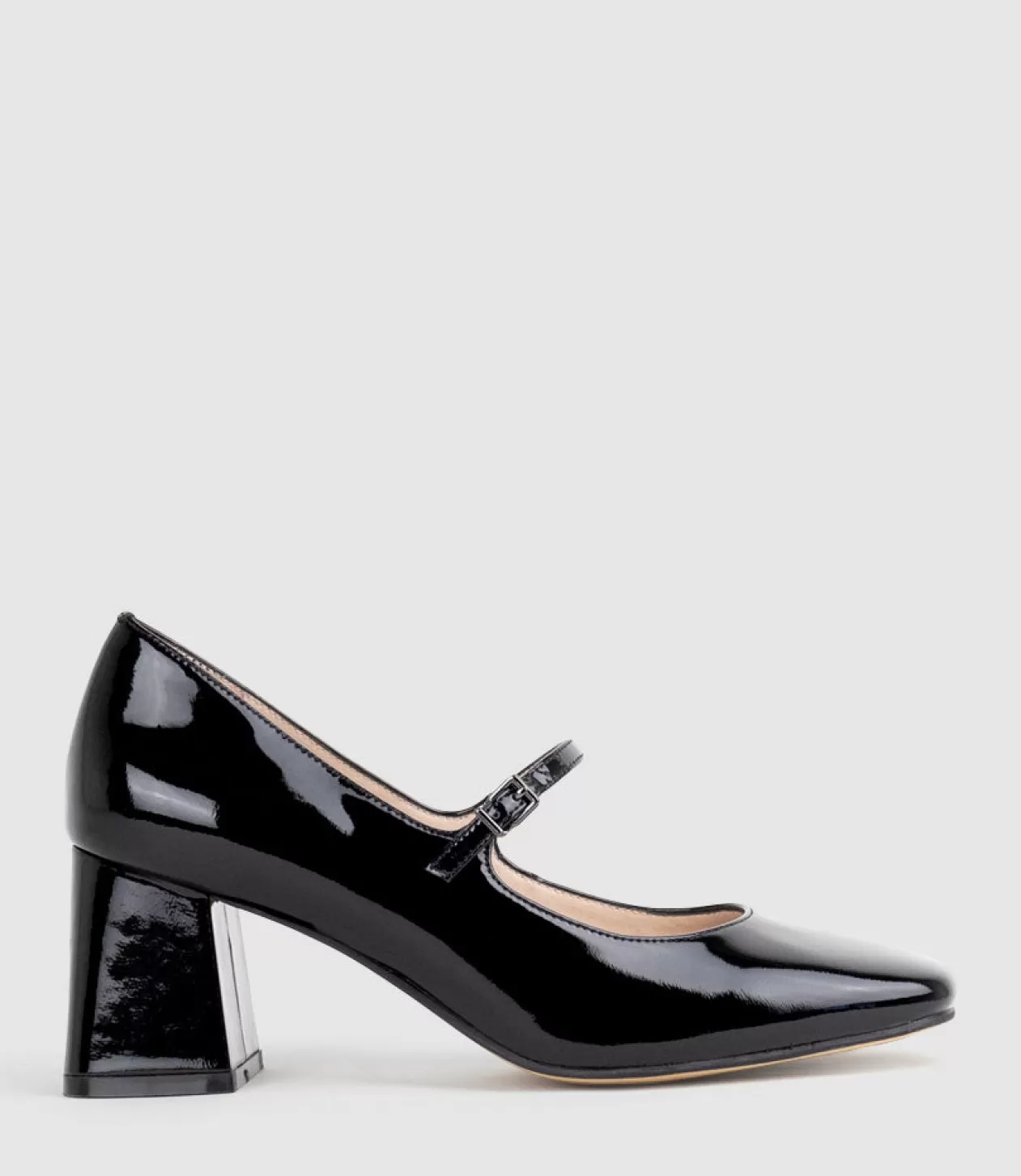 Edward Meller Mid Heel<Celina65 Mary Jane Pump In Black Patent