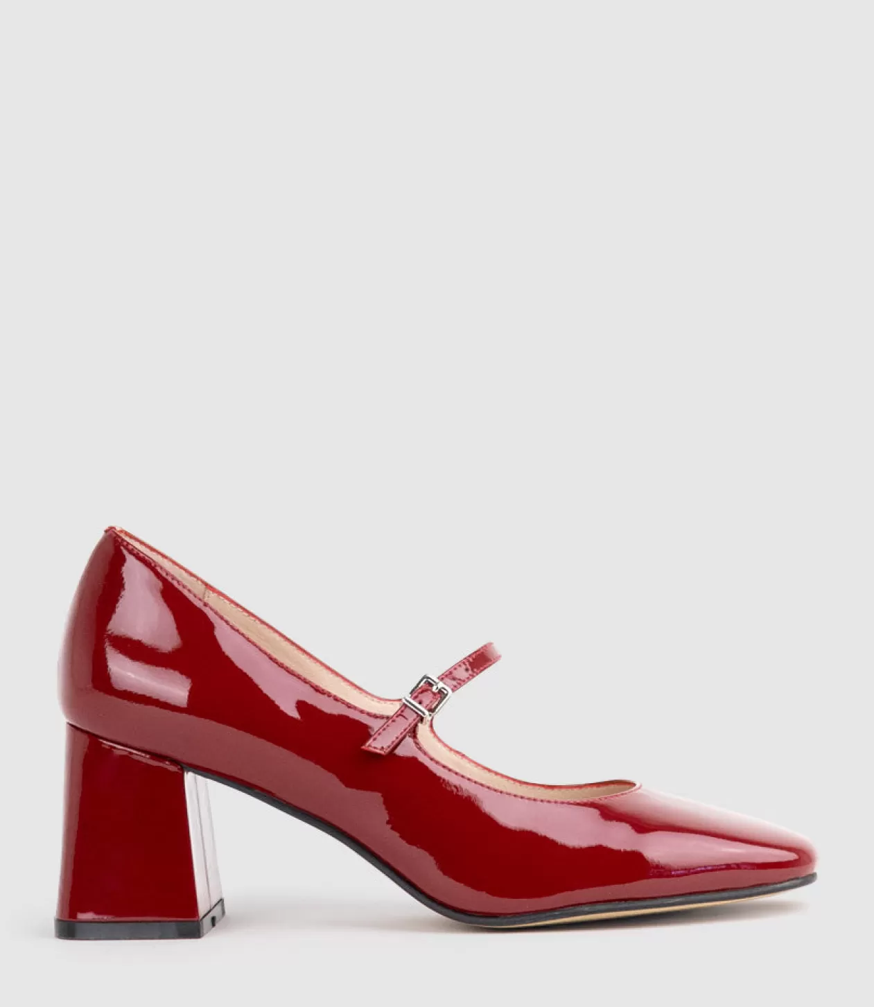 Edward Meller Mid Heel<Celina65 Mary Jane Pump In Ruby Patent