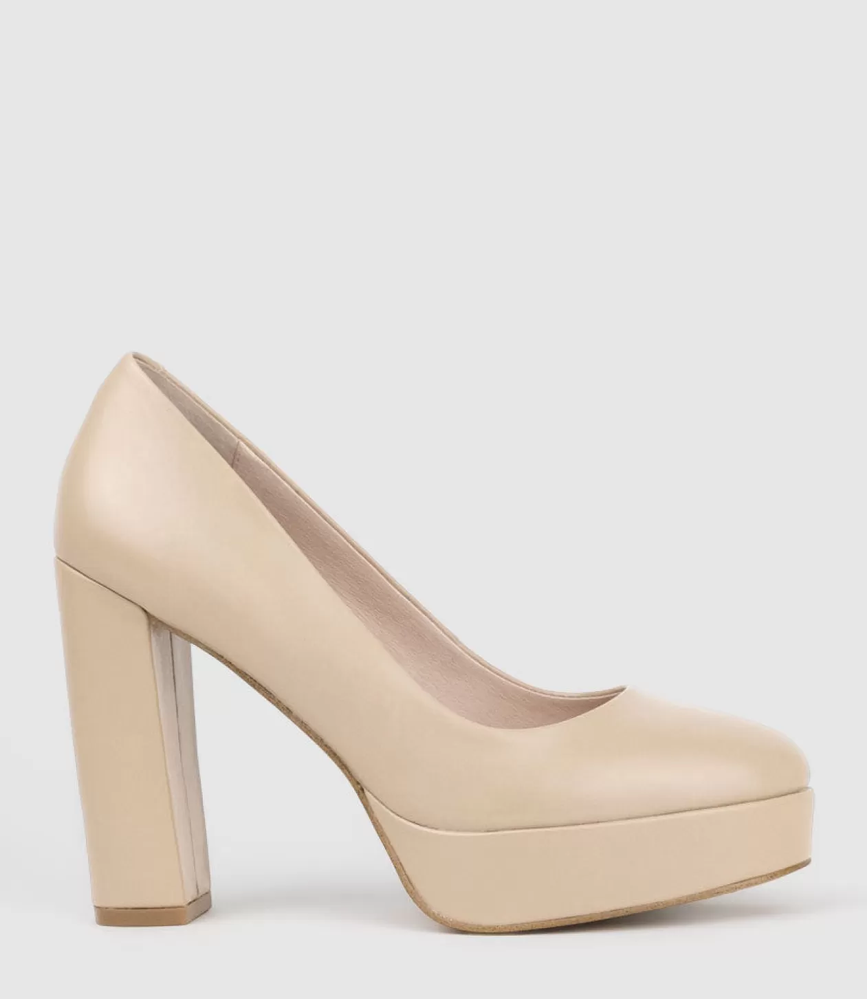 Edward Meller High Heel<Chilli110 Platform Pump In Nude Baby Calf