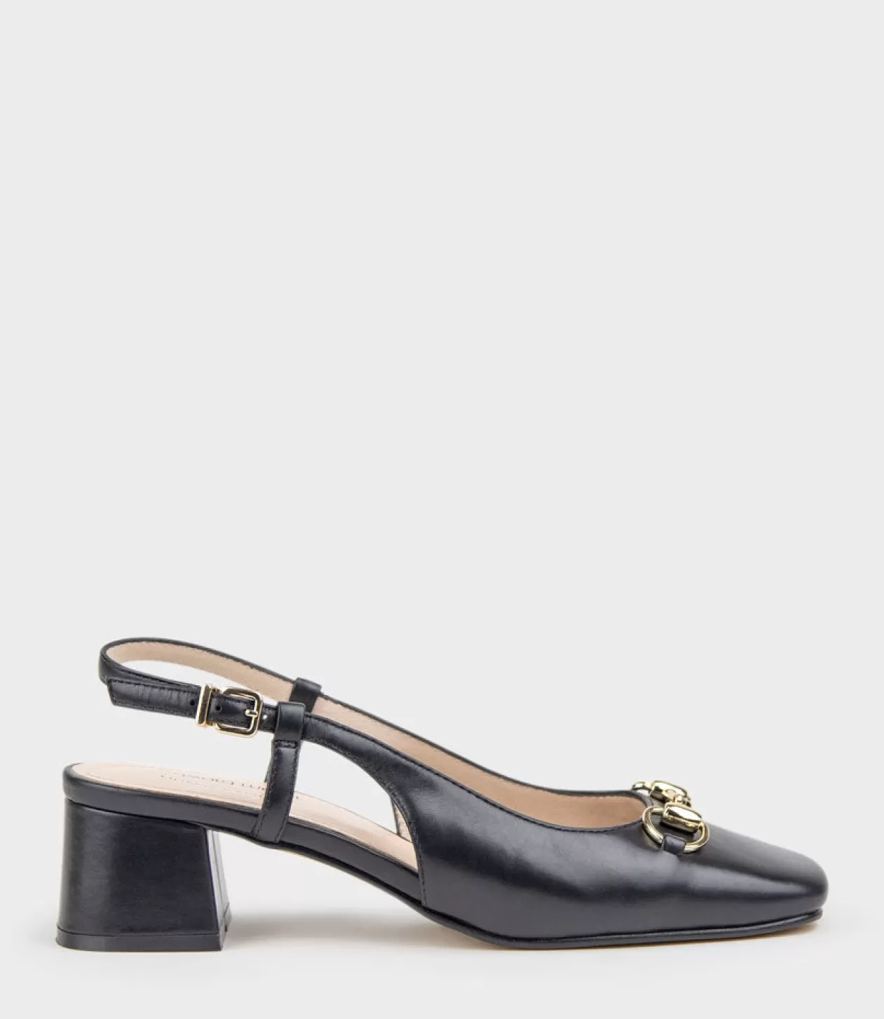 Edward Meller Low Heel<Clementine45 Closed Toe Sling With Hardware In Black