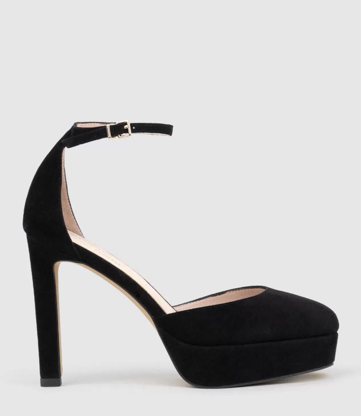 Edward Meller High Heel<Cody110 Dorsay Platform Pump In Black Suede