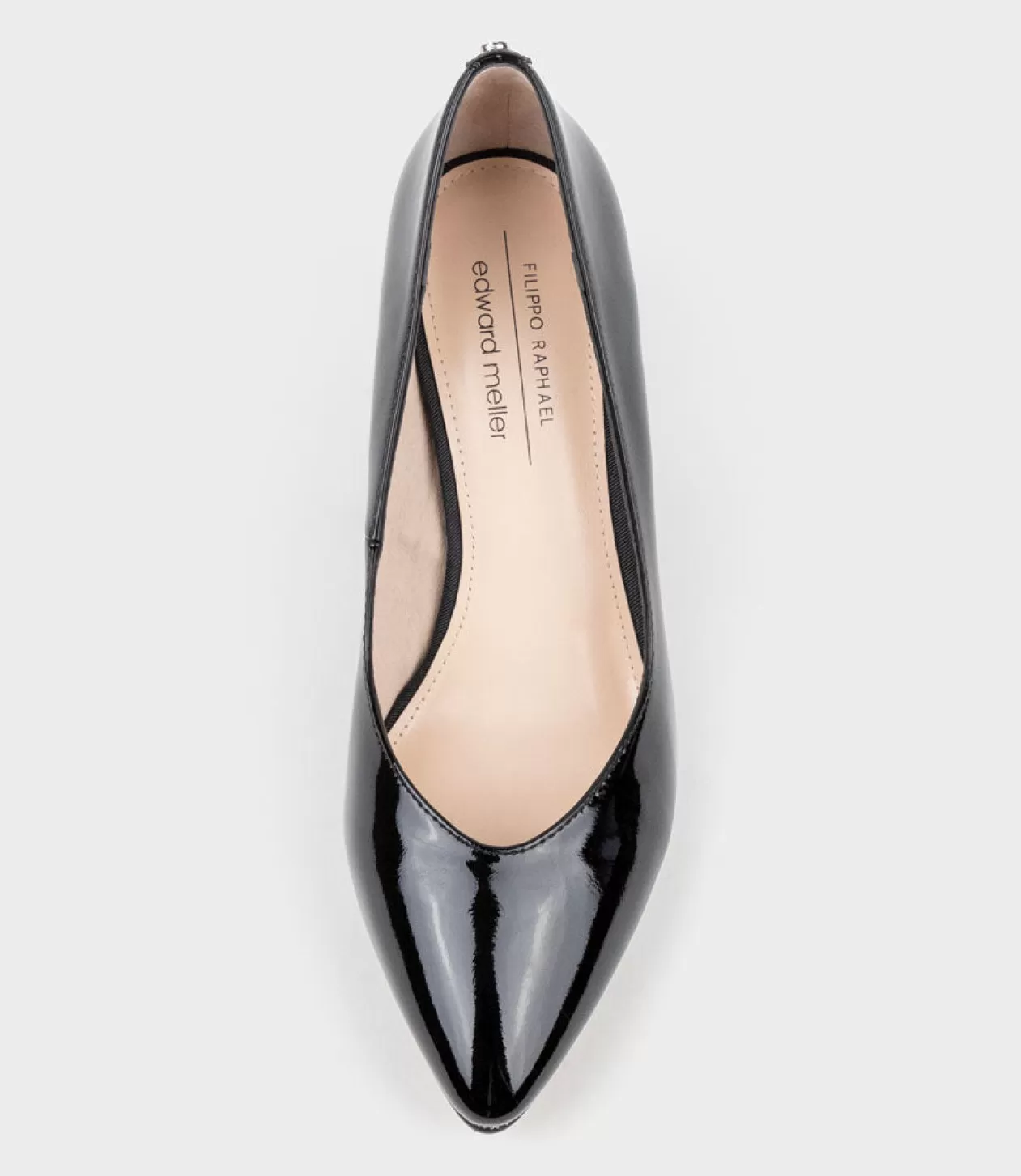 Edward Meller Mid Heel<Cordelia60 Pointed Block Heel Pump In Black Patent