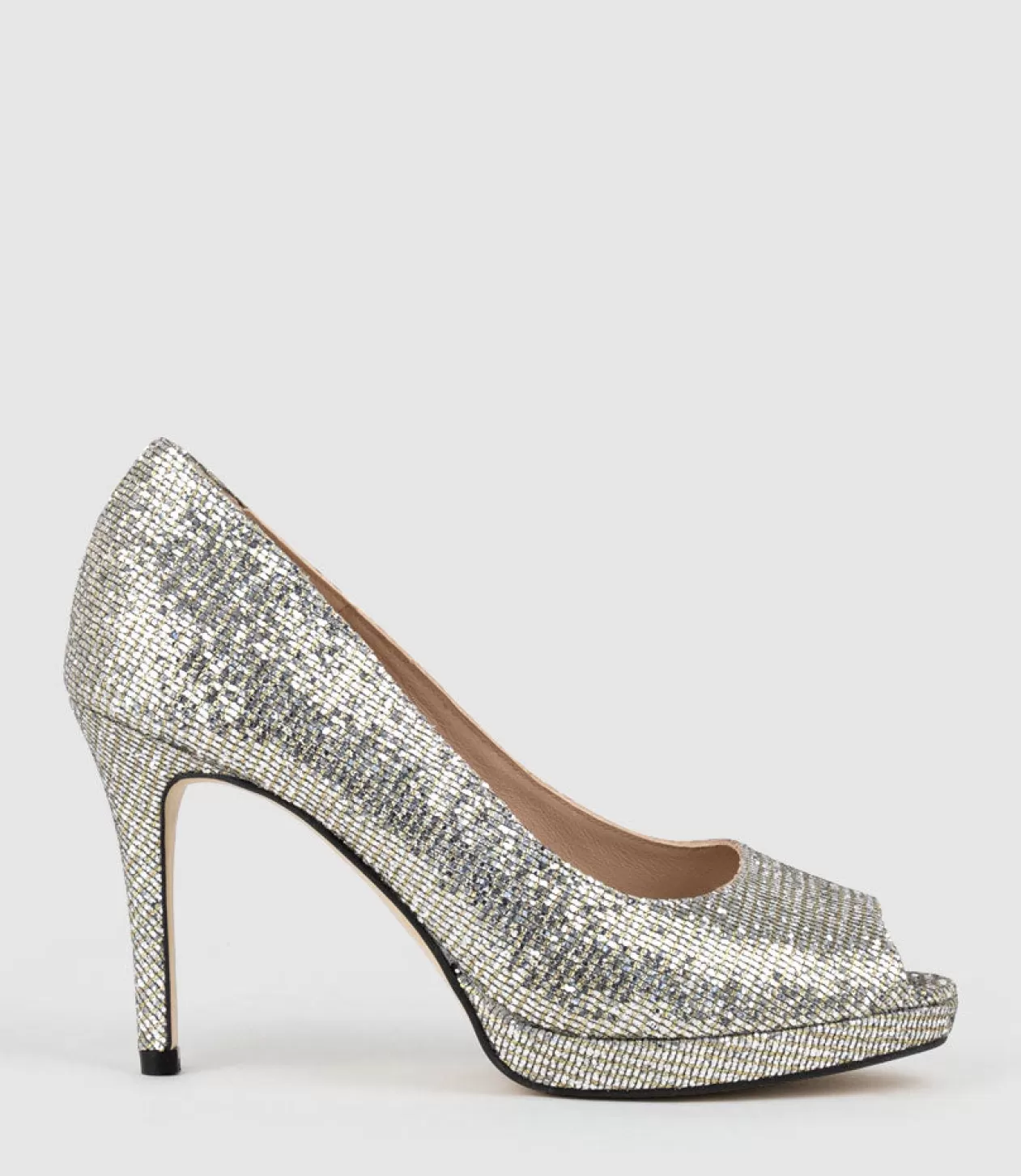 Edward Meller High Heel<Corine95 Peeptoe Pump In Silver