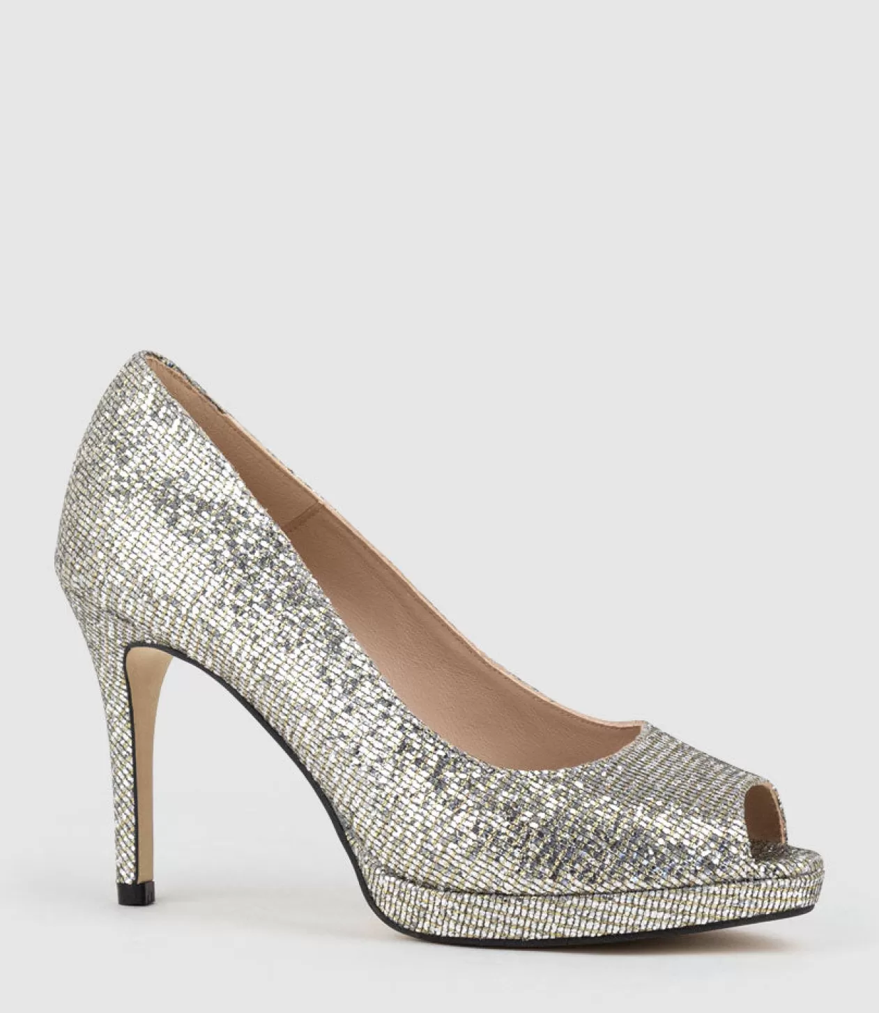 Edward Meller High Heel<Corine95 Peeptoe Pump In Silver