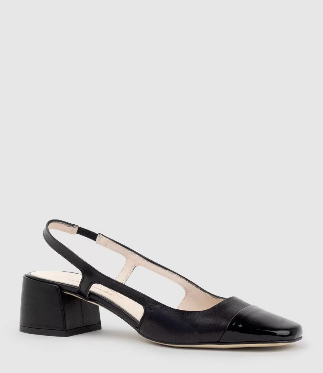 Edward Meller Mid Heel<Dakota50 Slingback Pump With Cap Toe In Black