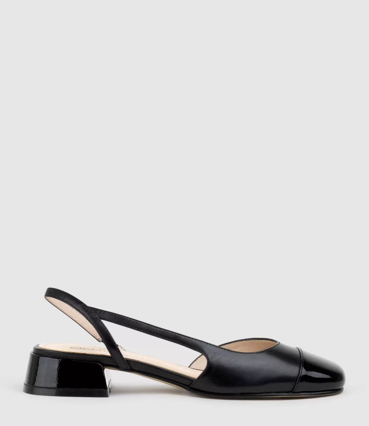 Edward Meller Low Heel<Dallis30 Cap Toe Slingback In Black