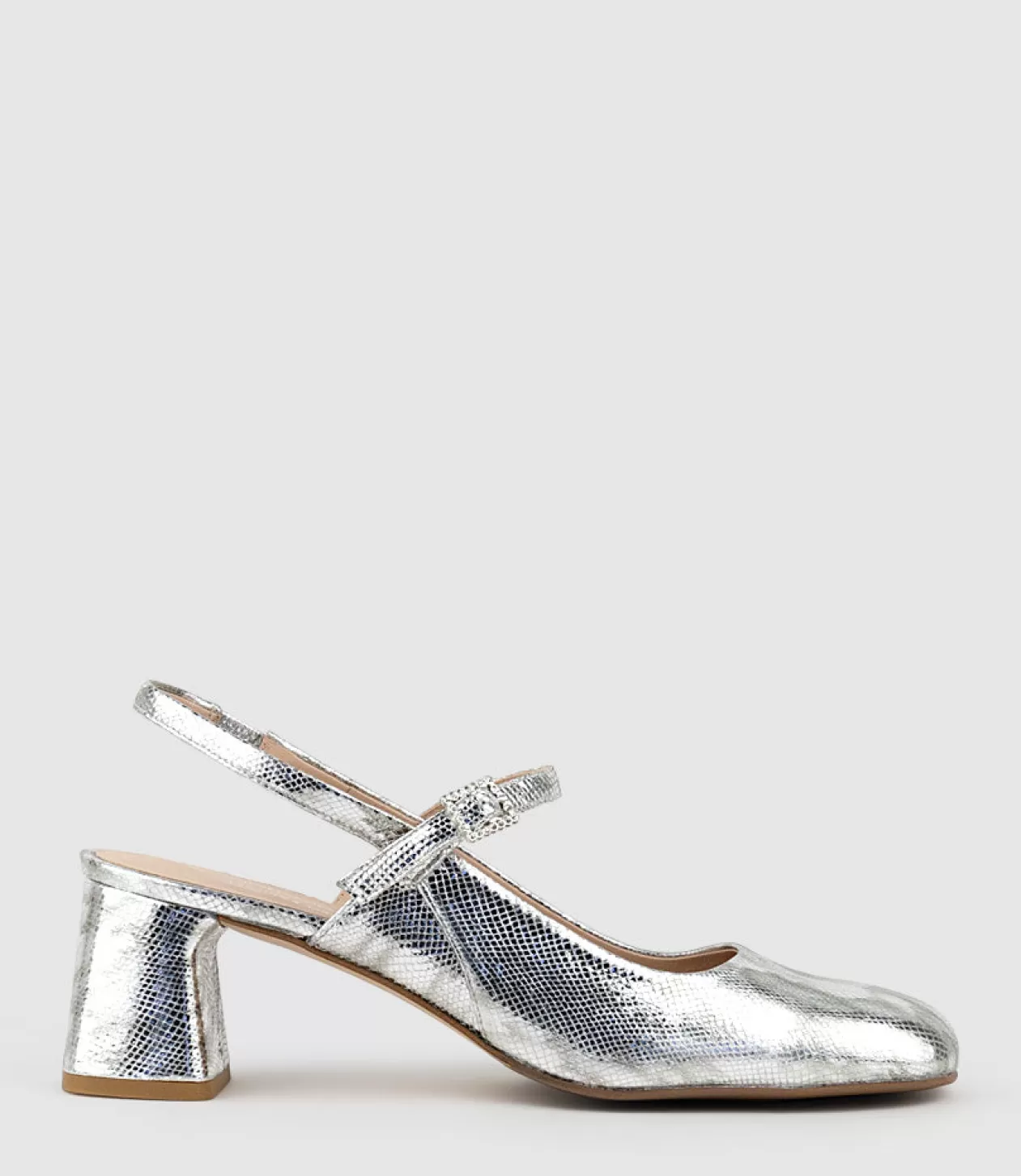 Edward Meller High Heel<Darla70 Squond Slingback Pump In Silver