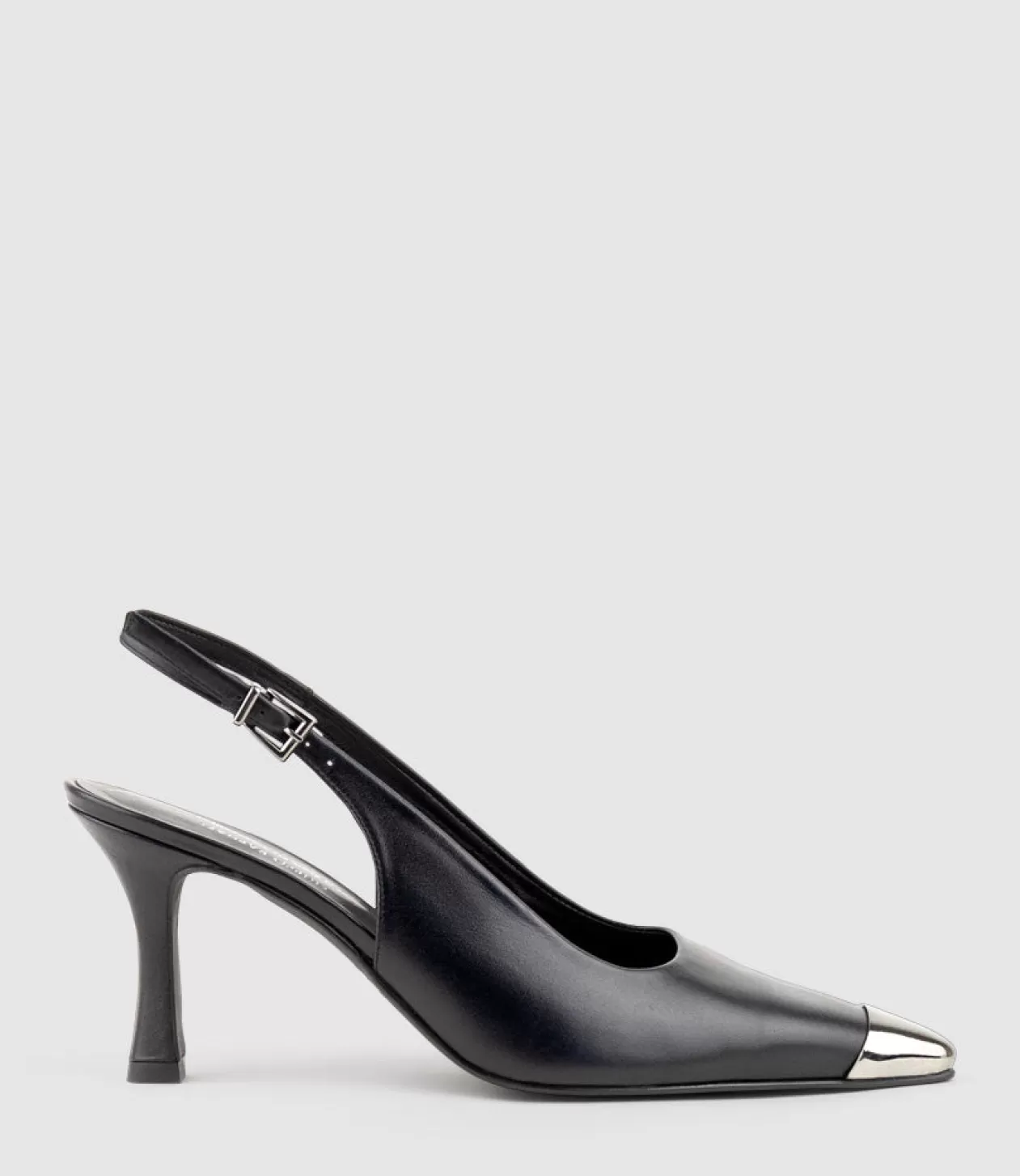 Edward Meller High Heel<Delina75 Cap Toe Slingback Pump In Black