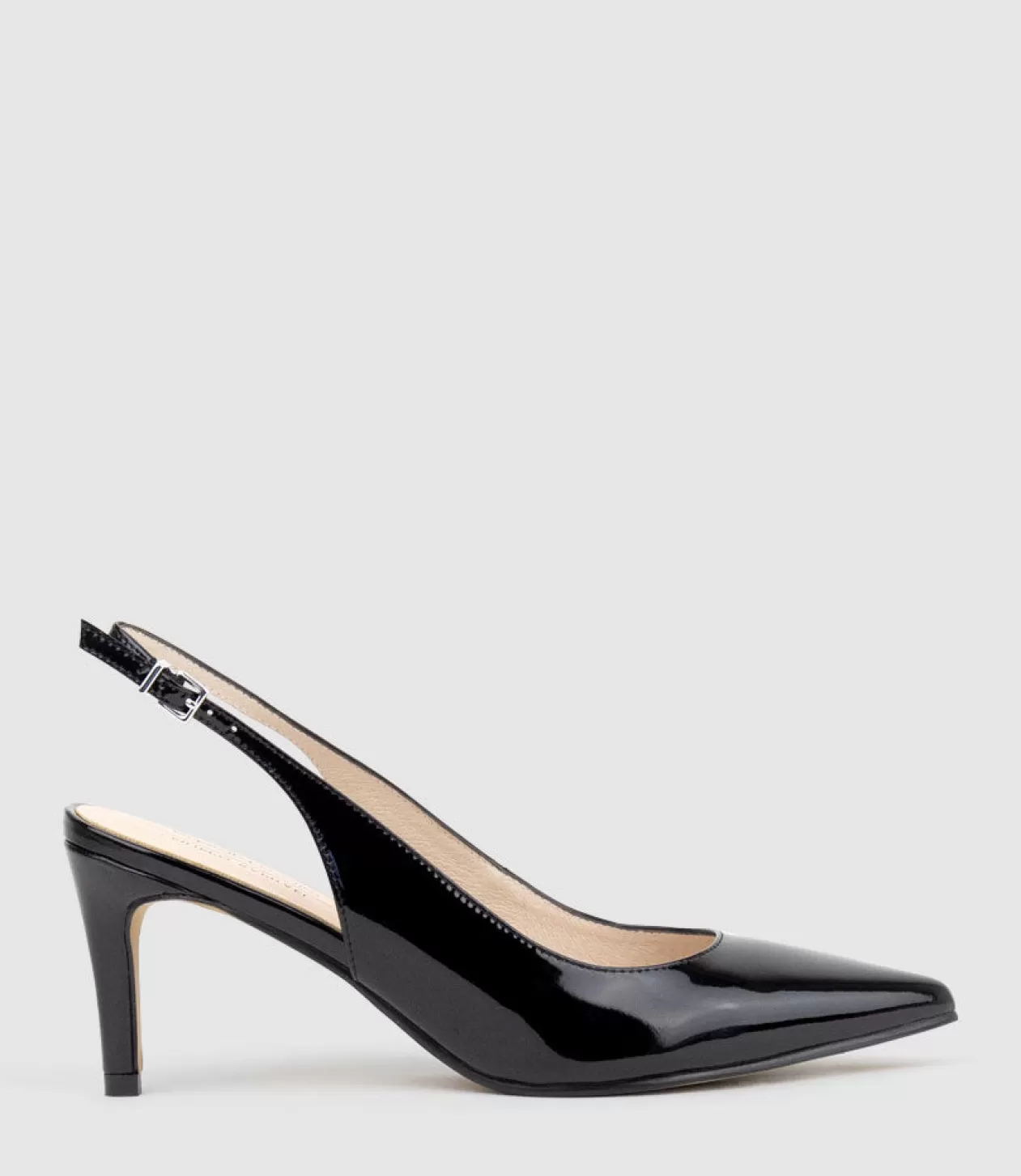 Edward Meller High Heel<Diana75 Slingback Pump In Black Patent