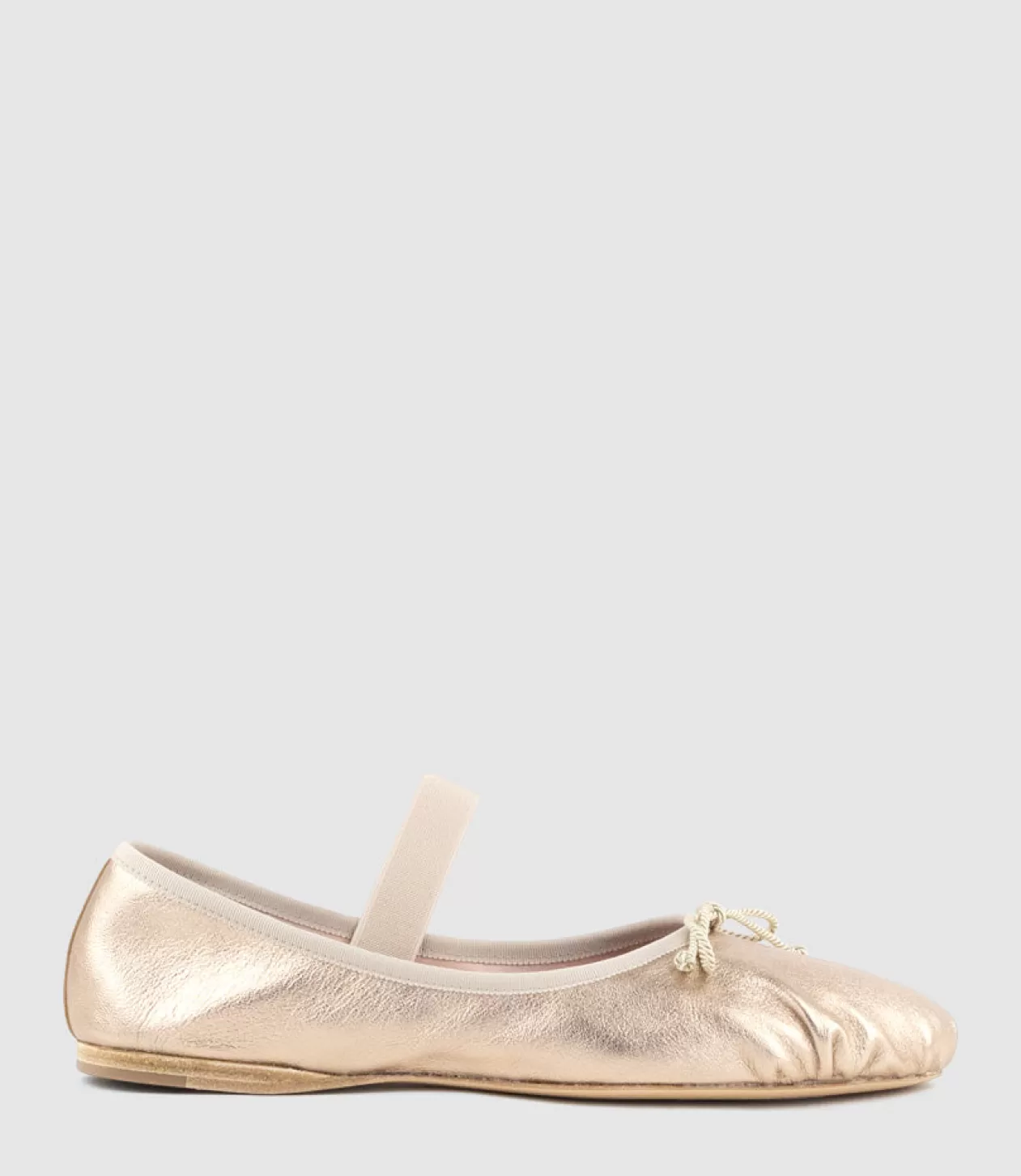 Edward Meller Ballet Flats<Eden Ballet With Elastic Strap In Gold