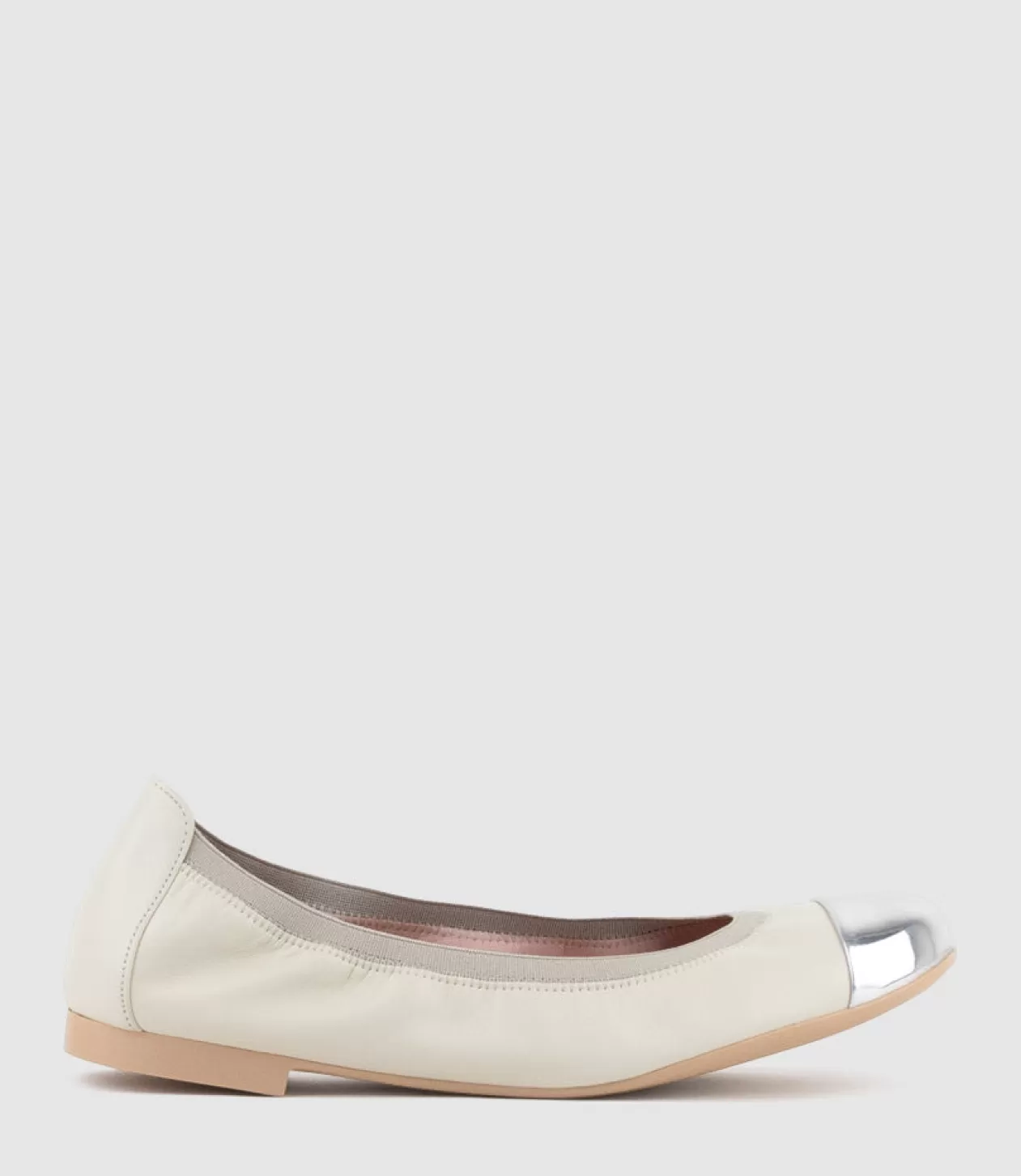 Edward Meller Pretty Ballerinas<Elora Cap Toe Ballet In Offwhite