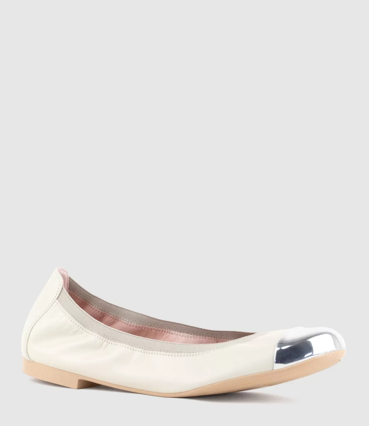 Edward Meller Ballet Flats<Elora Cap Toe Ballet In Offwhite