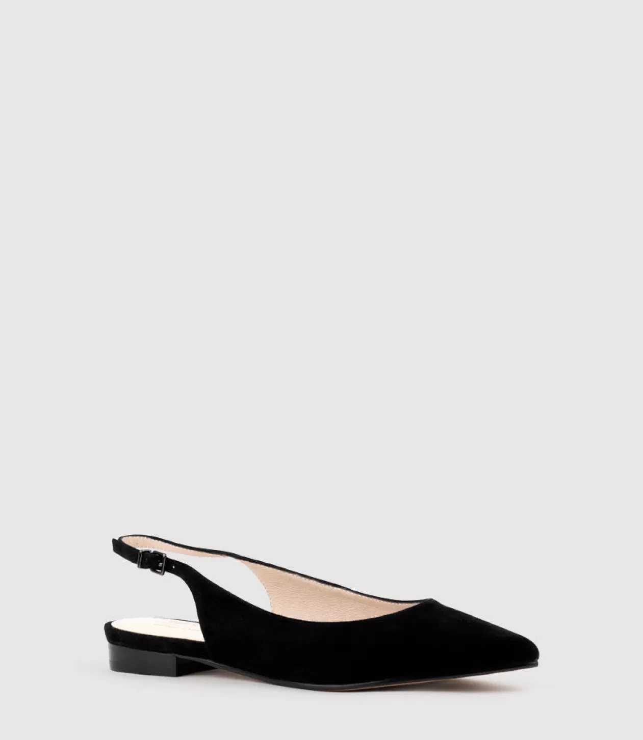 Edward Meller Ballet Flats<Elvan Flat Pointed Slingback In Black Suede