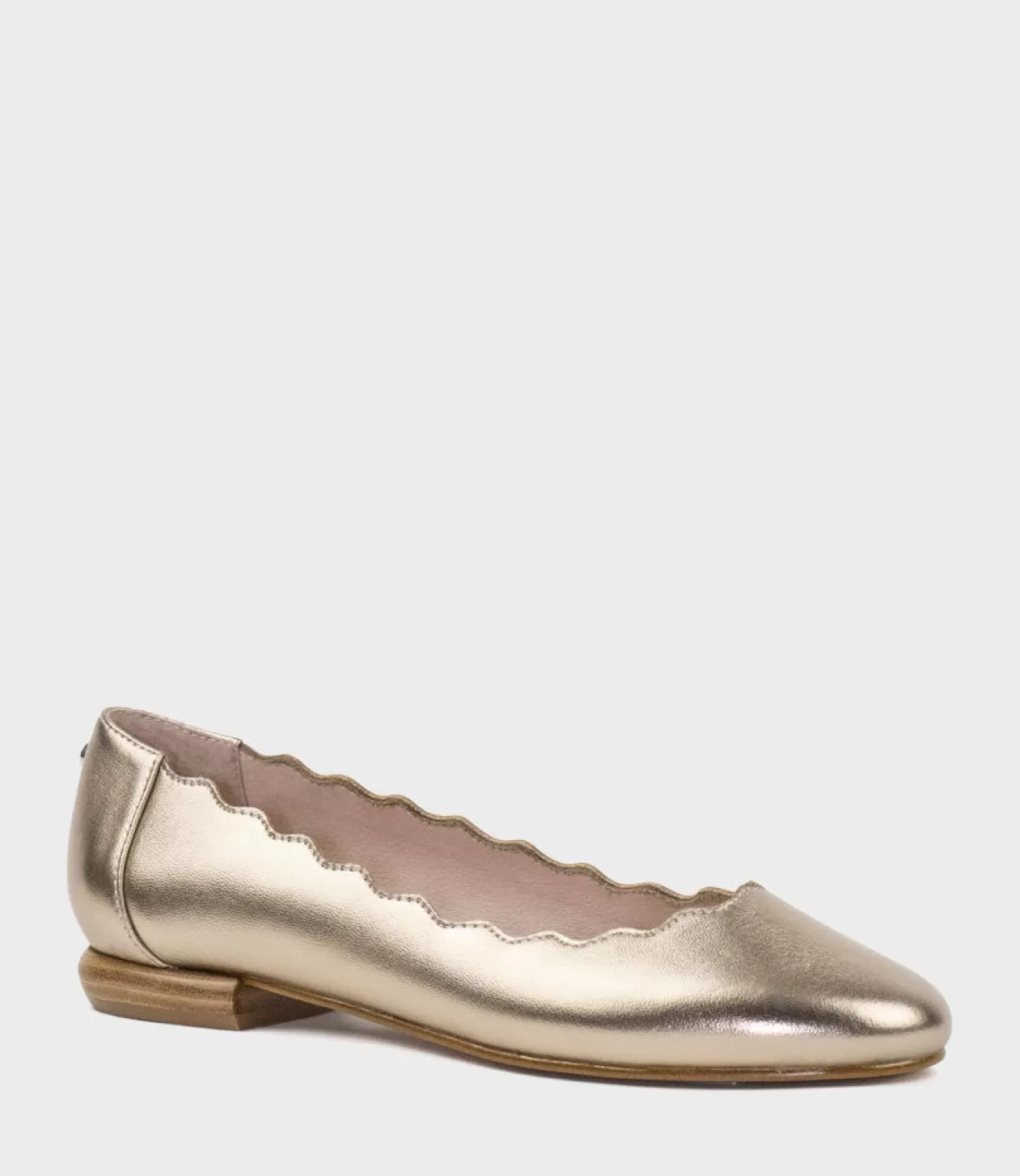 Edward Meller Ballet Flats<Fara Scalloped Ballet Flat In Rosegold