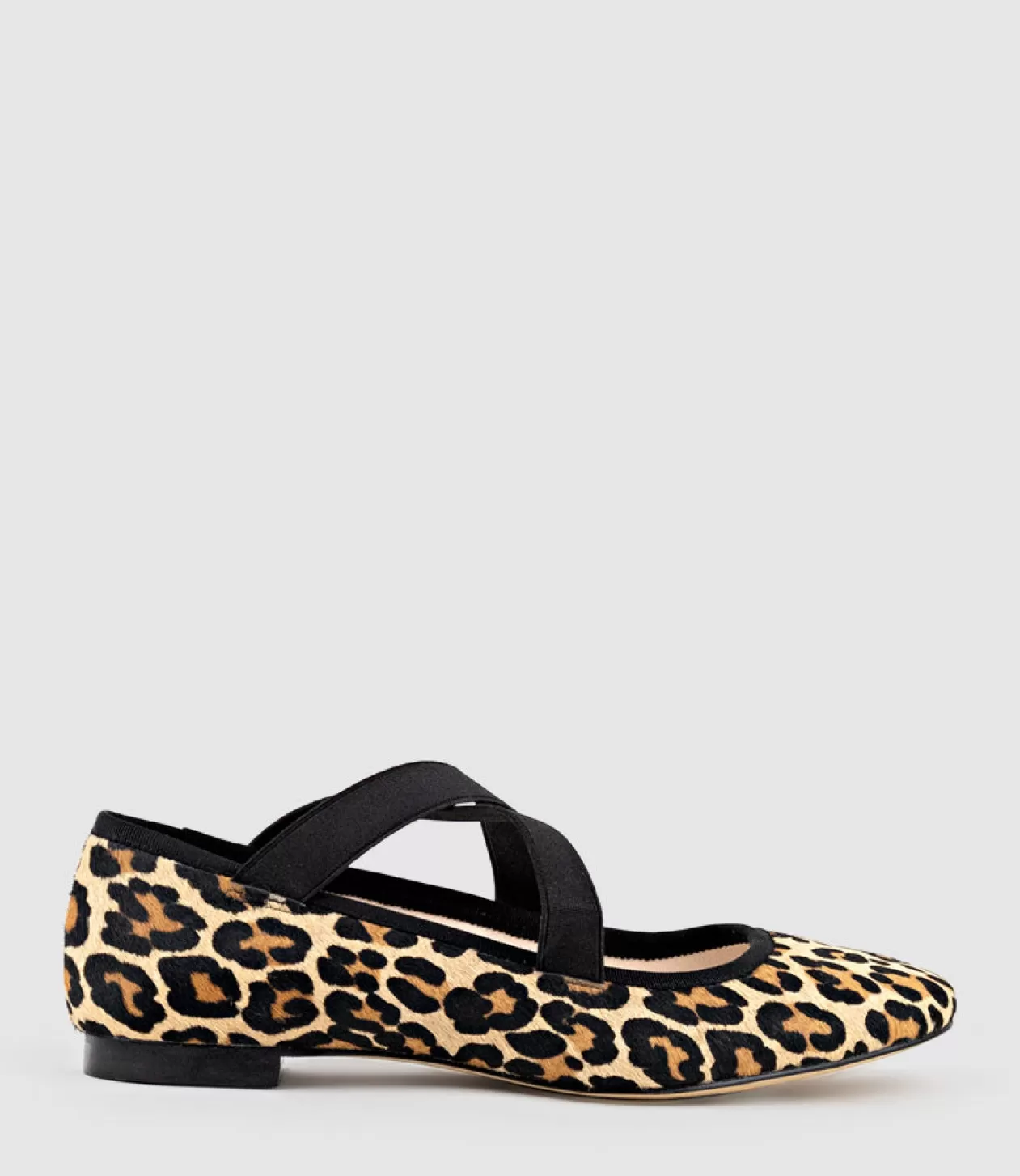 Edward Meller Ballet Flats<Felicity Elastic Cross Strap Ballet In Leopard