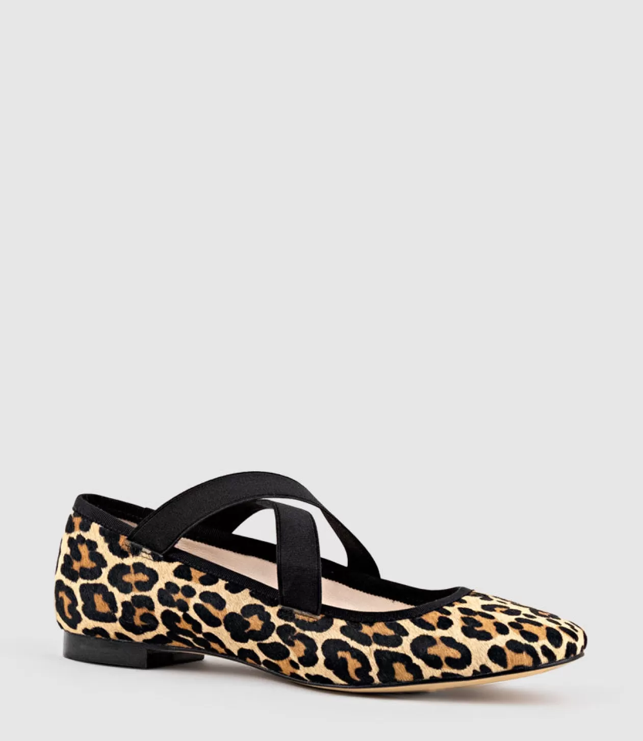 Edward Meller Ballet Flats<Felicity Elastic Cross Strap Ballet In Leopard