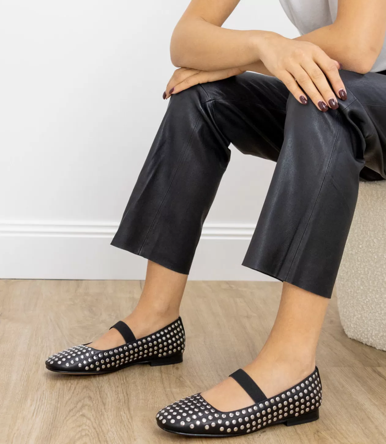 Edward Meller Ballet Flats<Fizz Studded Ballet In Black