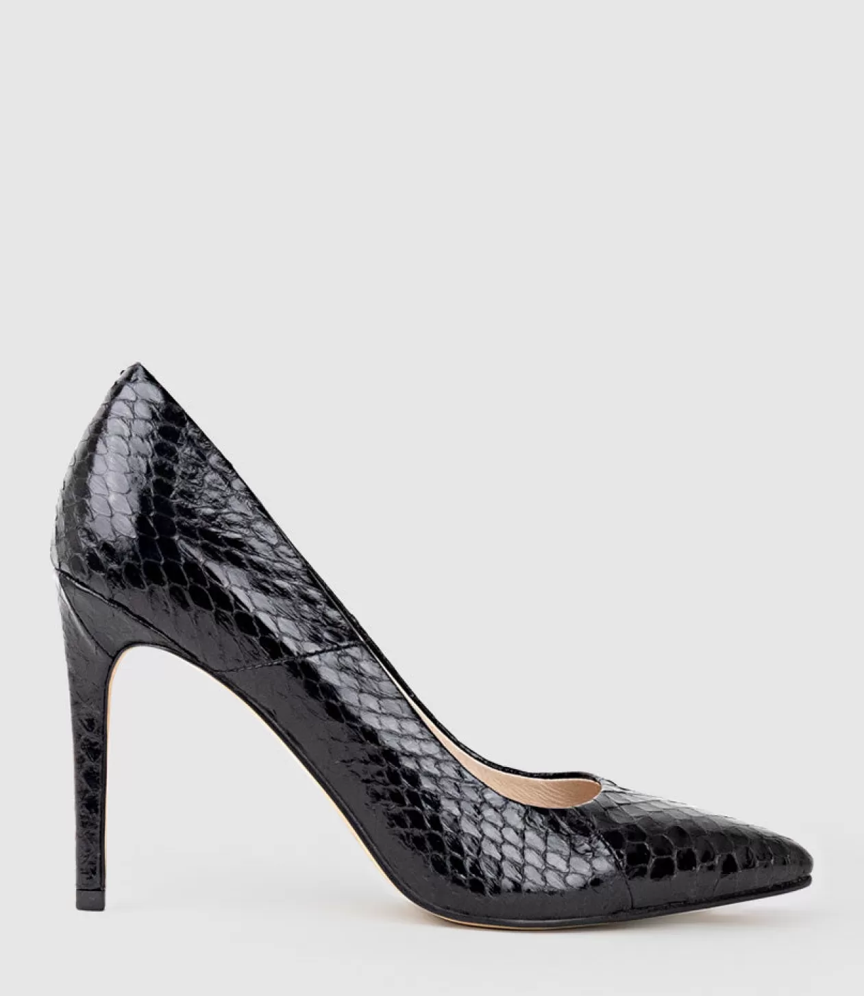 Edward Meller High Heel<Gaga 100Mm Pointed Toe Pump In Black Snake