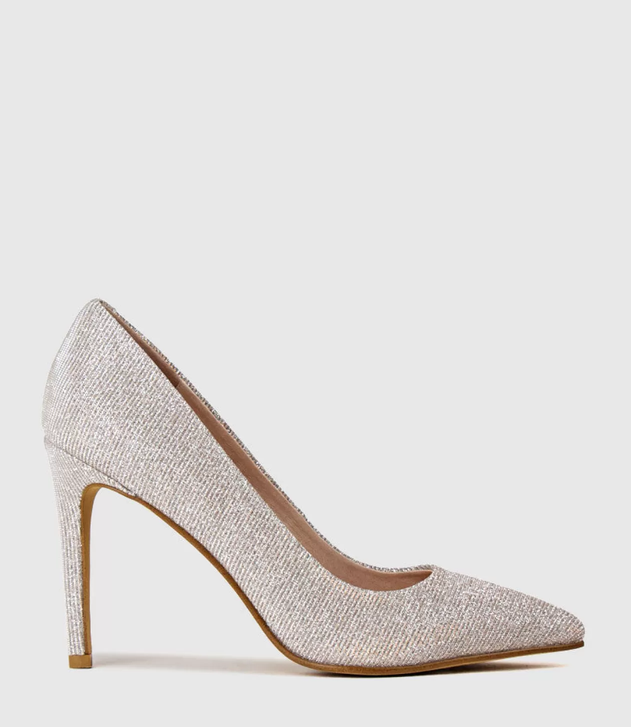 Edward Meller High Heel<Gaga 100Mm Pointed Toe Pump In Silver Ritz