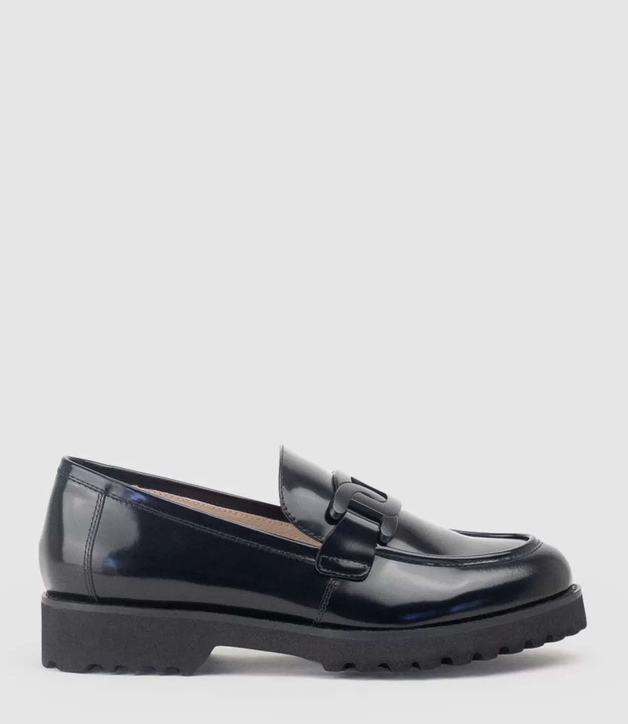 Edward Meller Loafers & Moccasins<Galad Moccasin With Hardware In Black High Shine