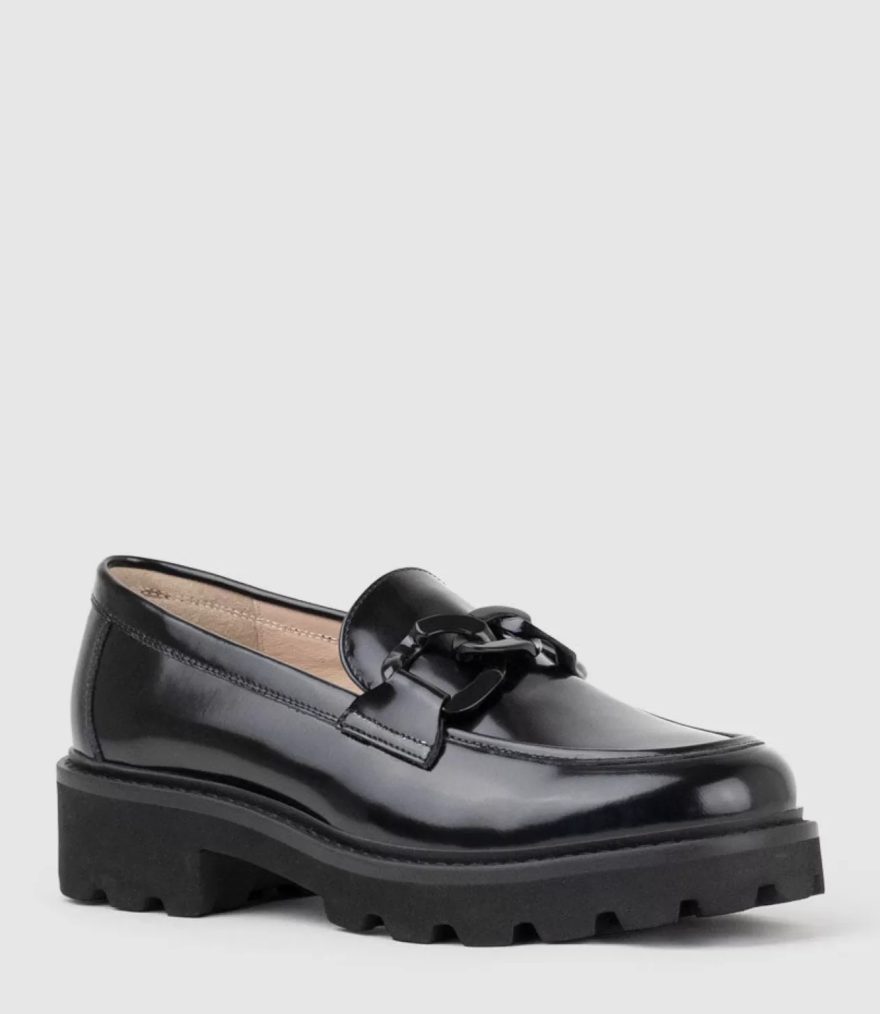 Edward Meller Loafers & Moccasins<Galt Moccasin With Tonal Trim In Black High Shine