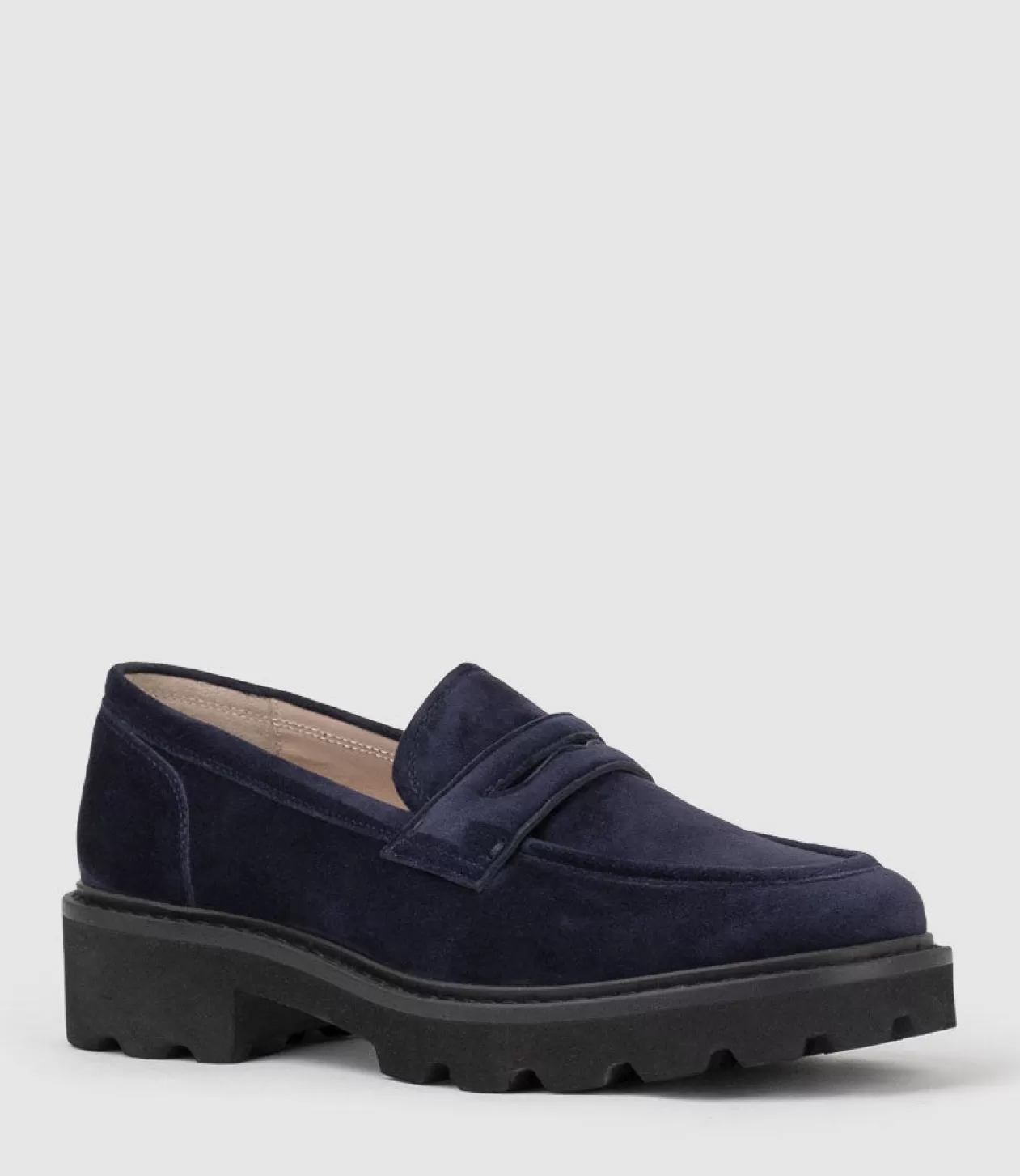 Edward Meller Loafers & Moccasins<Gaston Moccasin In Navy Suede