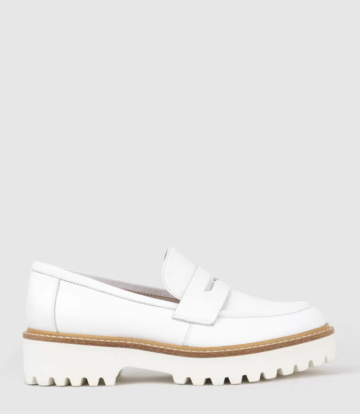 Edward Meller Loafers & Moccasins<Gillian Moccasin On Chunky Sole In Offwhite