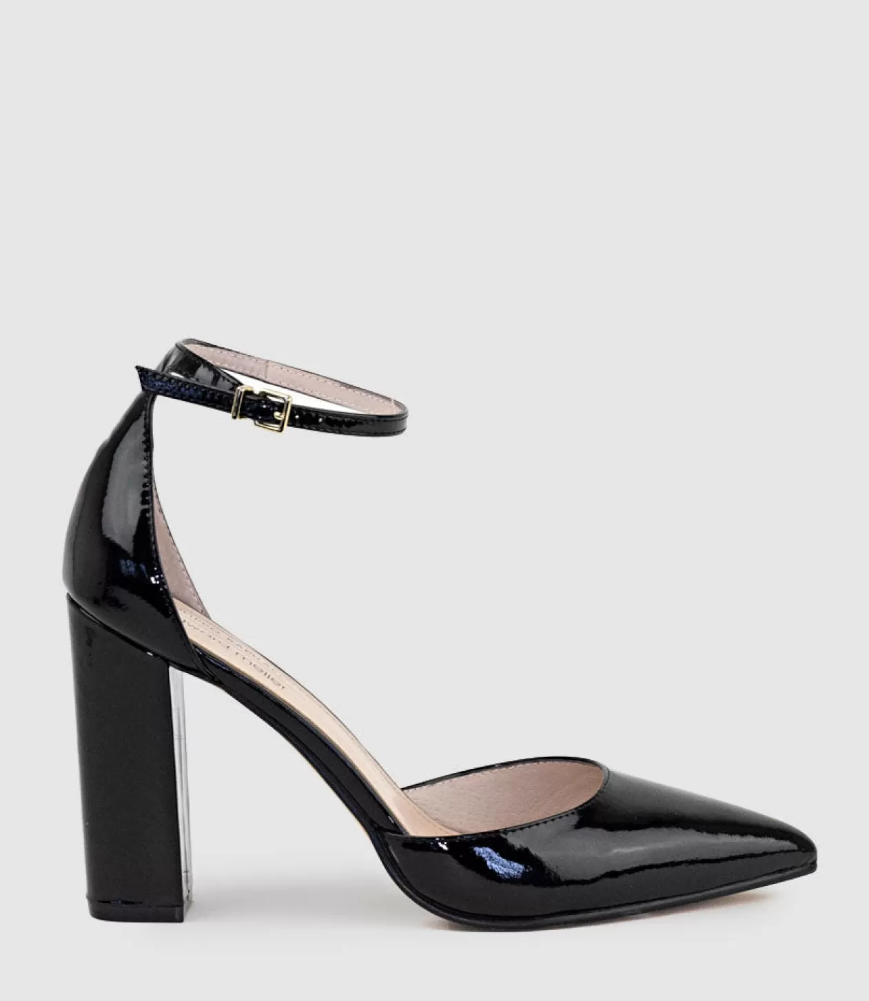 Edward Meller High Heel<Glam100 Block Heel Dorsay Pump In Black Patent