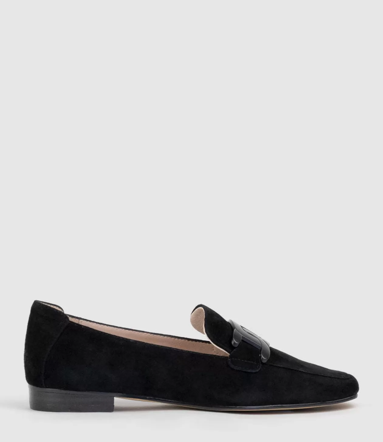 Edward Meller Loafers & Moccasins<Graded Moccasin With Tonal Hardware In Black Suede