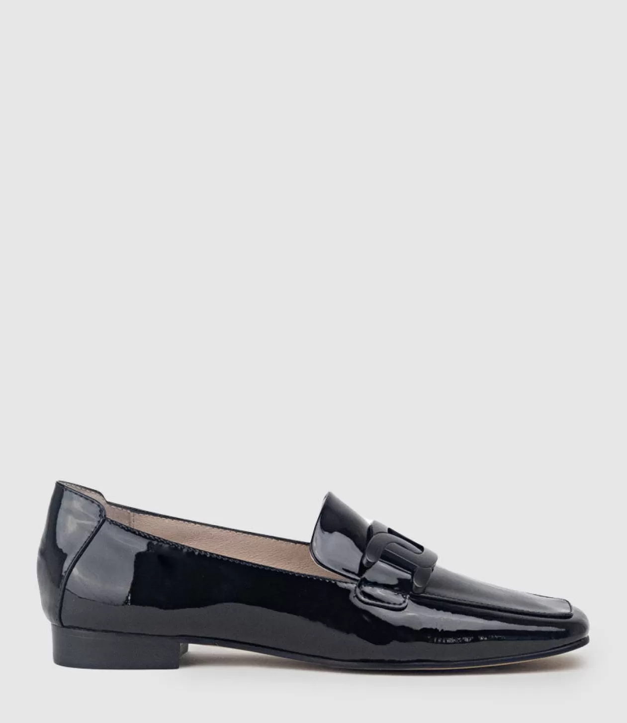 Edward Meller Loafers & Moccasins<Grady Moccasin With Hardware In Black Patent