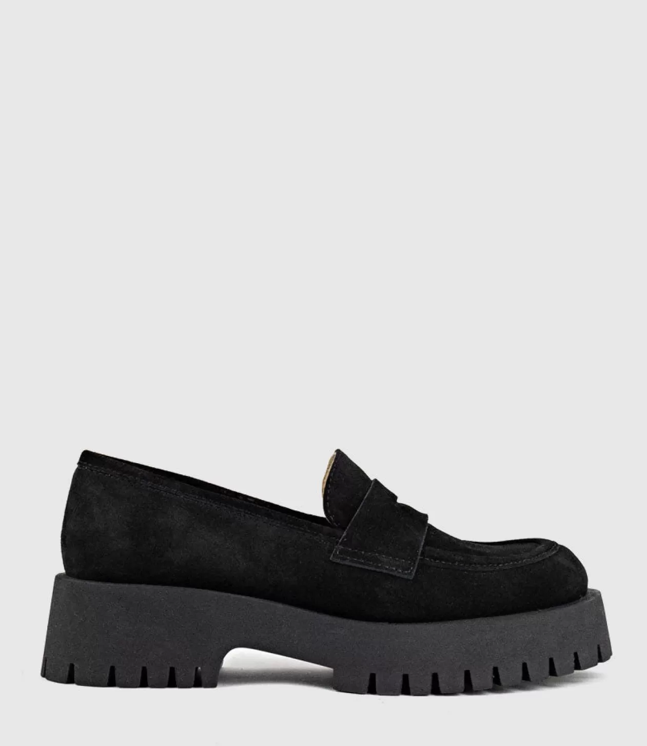 Edward Meller Loafers & Moccasins<Greville Loafer On Lug Sole In Black Suede