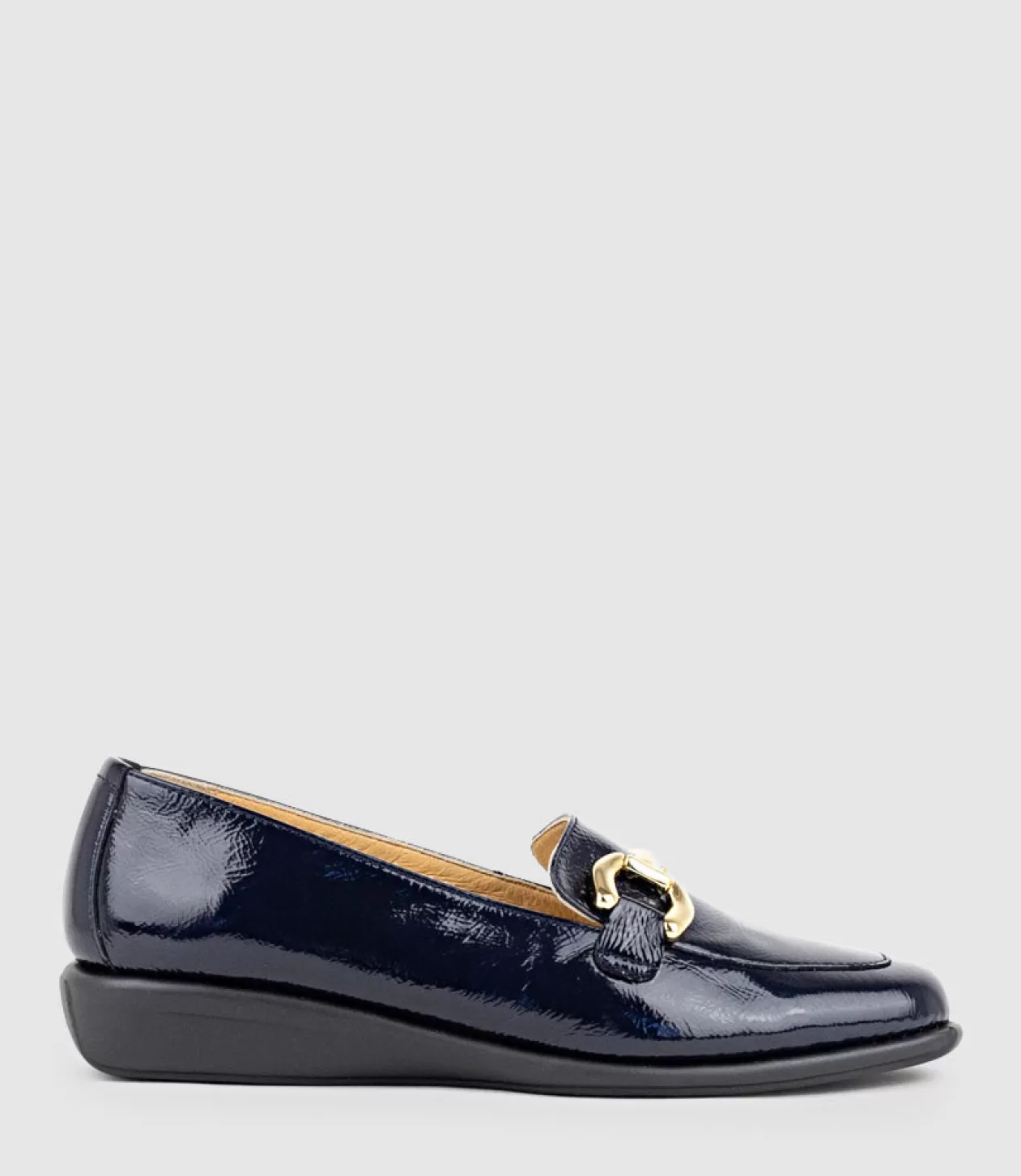 Edward Meller Loafers & Moccasins<Gwen Comfort Loafer With Trim In Navy Patent