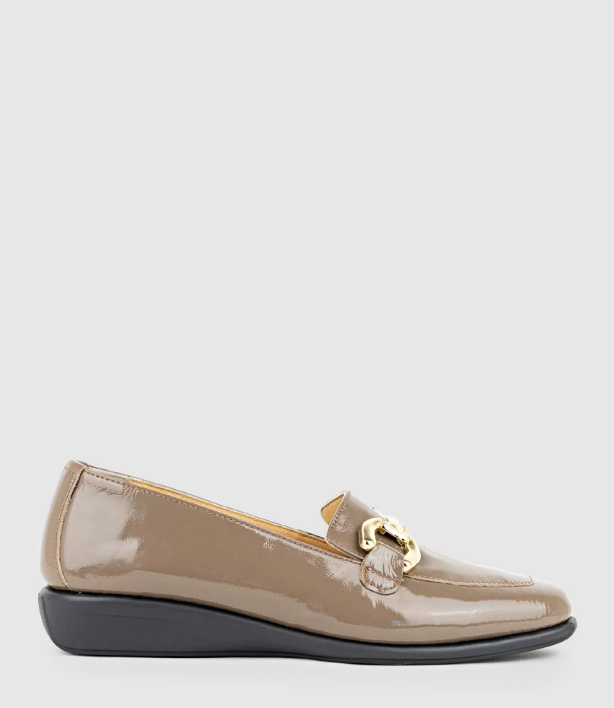 Edward Meller Loafers & Moccasins<Gwen Comfort Loafer With Trim In Taupe Patent