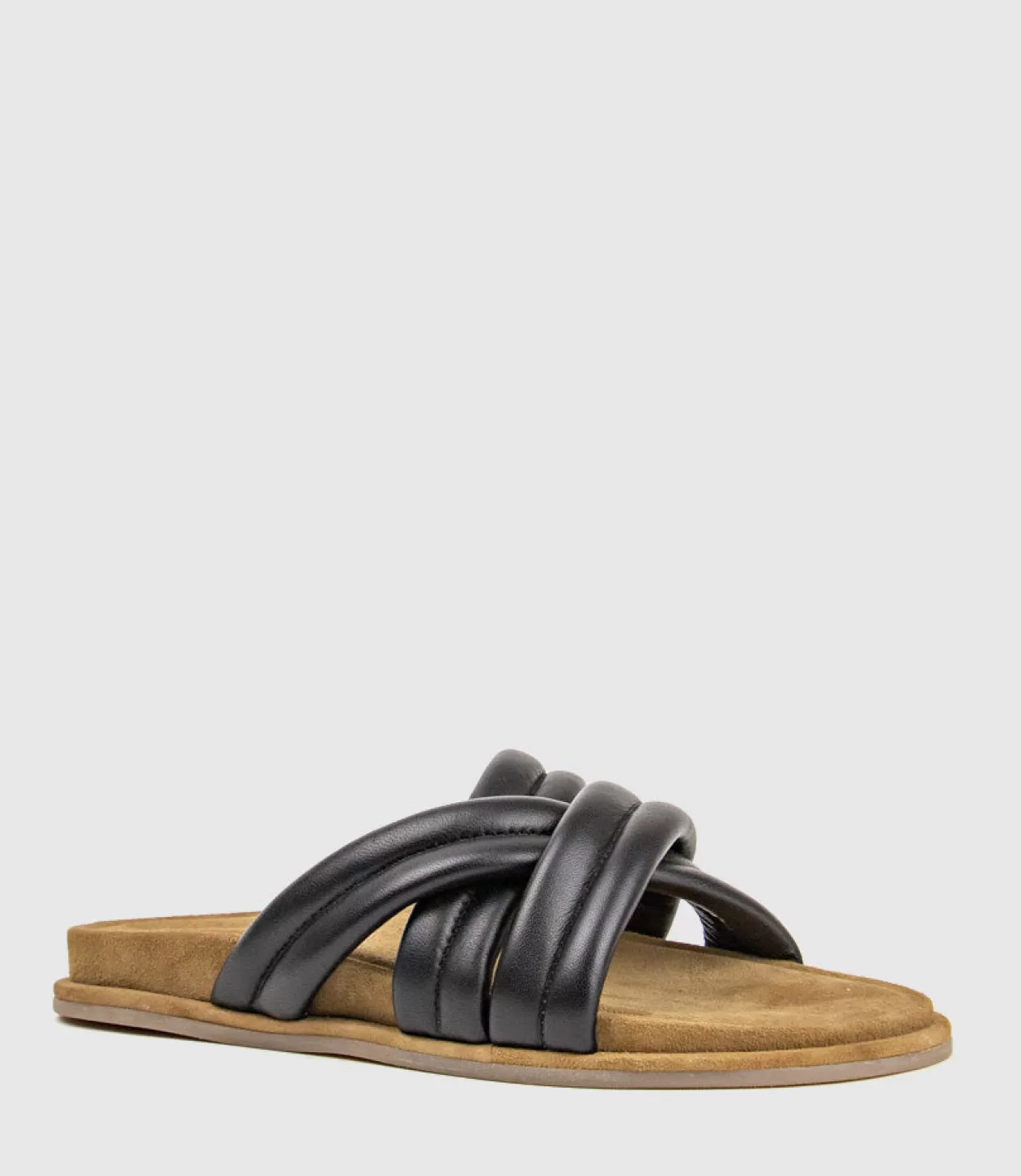 Edward Meller Low Sandals<Harry Crossover Padded Pool Slide In Black