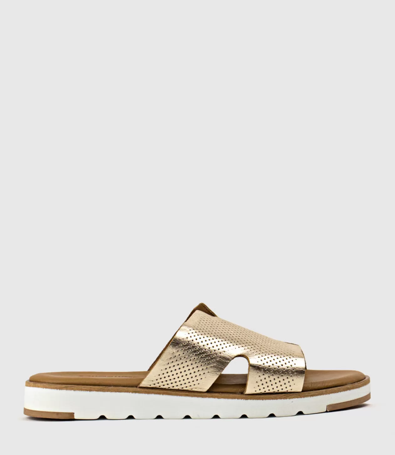 Edward Meller Low Sandals<Herby Punched Slide In Gold