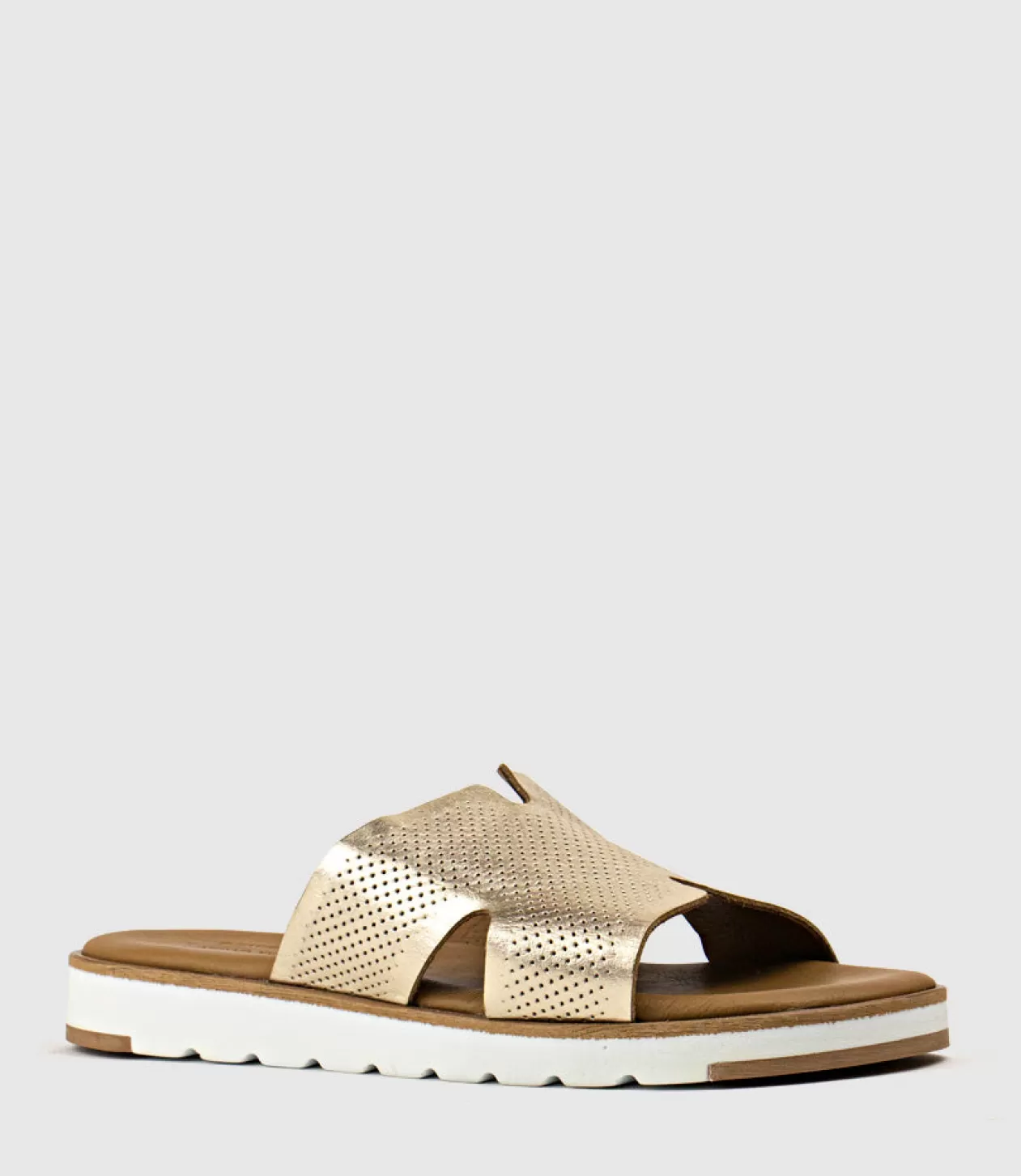 Edward Meller Low Sandals<Herby Punched Slide In Gold