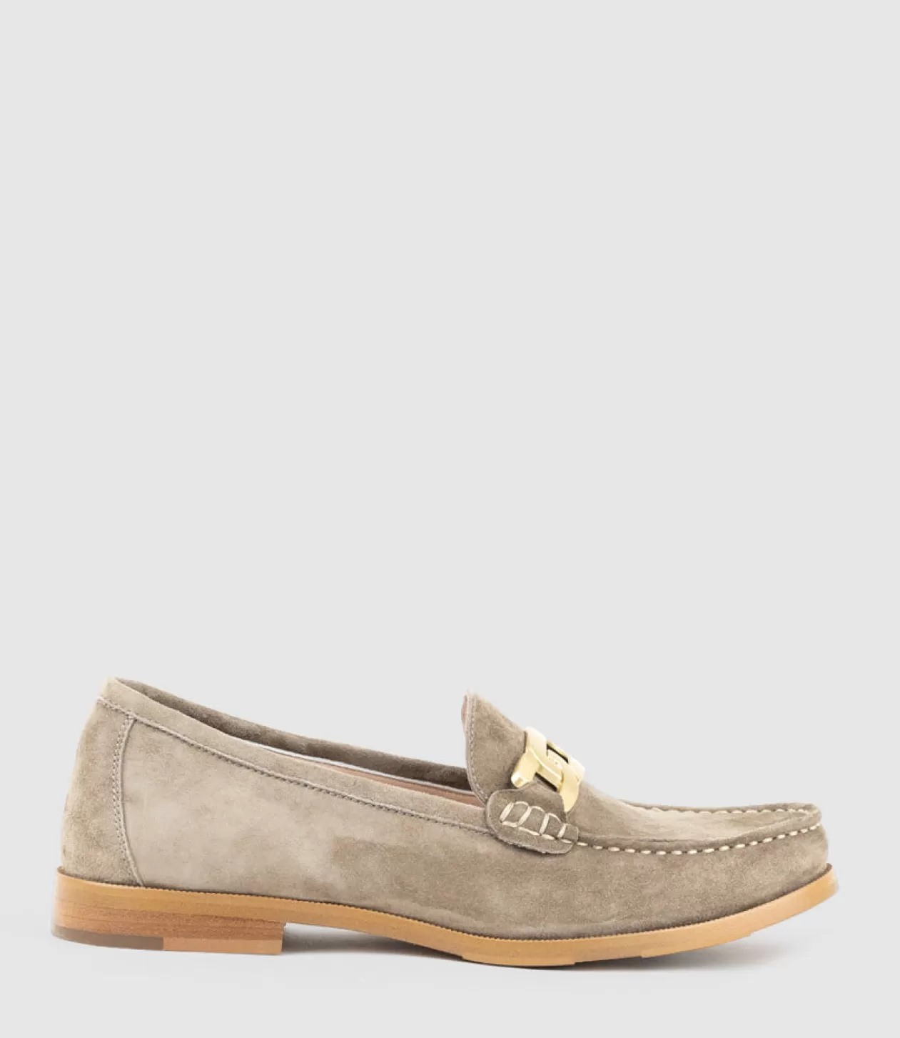 Edward Meller Loafers & Moccasins<Hinge Penny Loafer With Trim In Latte Suede