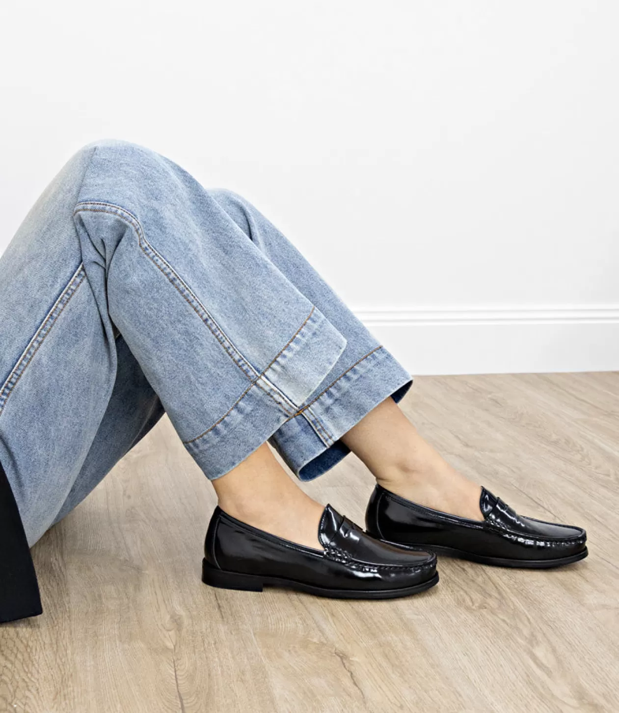 Edward Meller Loafers & Moccasins<Hugo Penny Loafer In Black High Shine